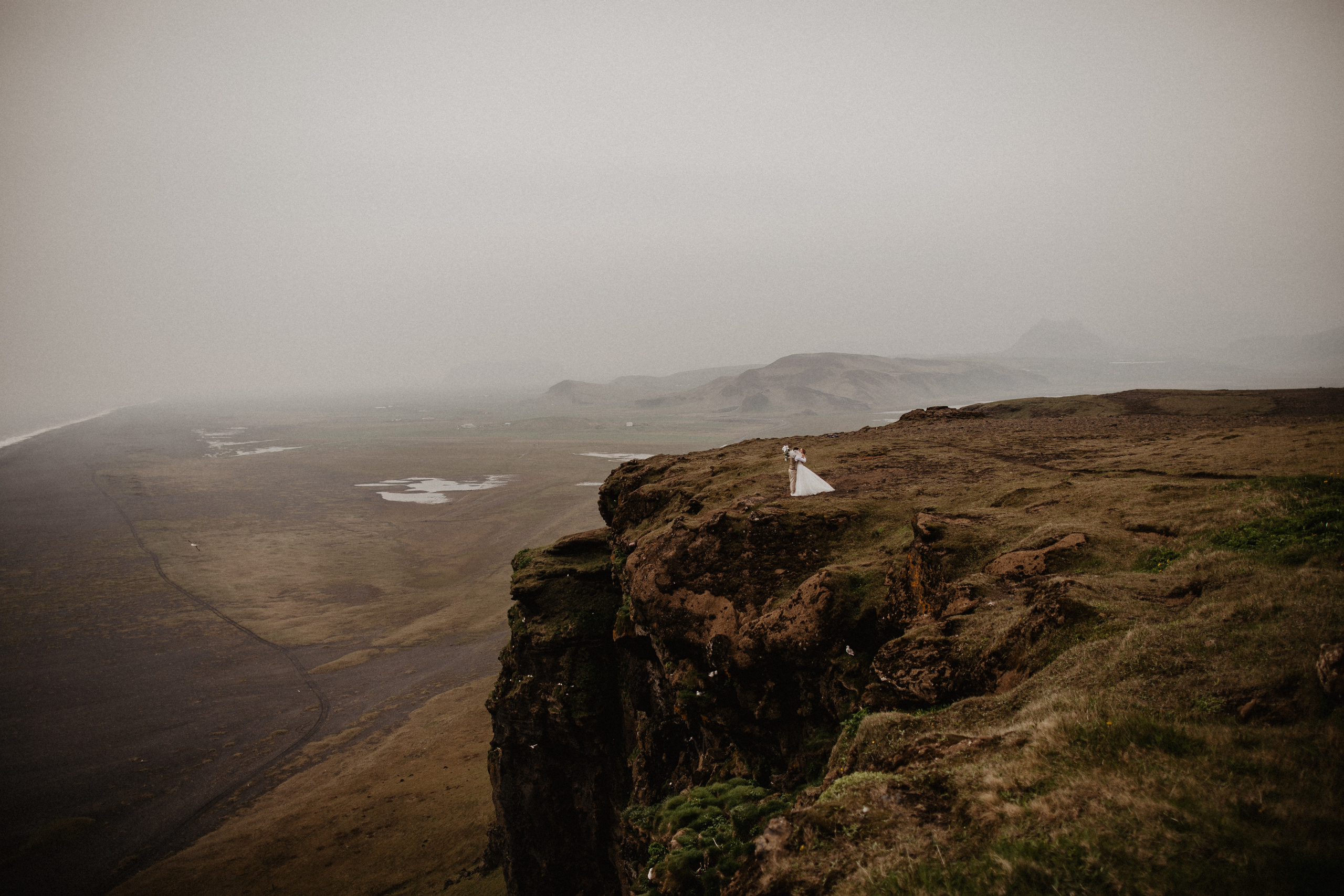 wedding ceremony at waterfall in Iceland