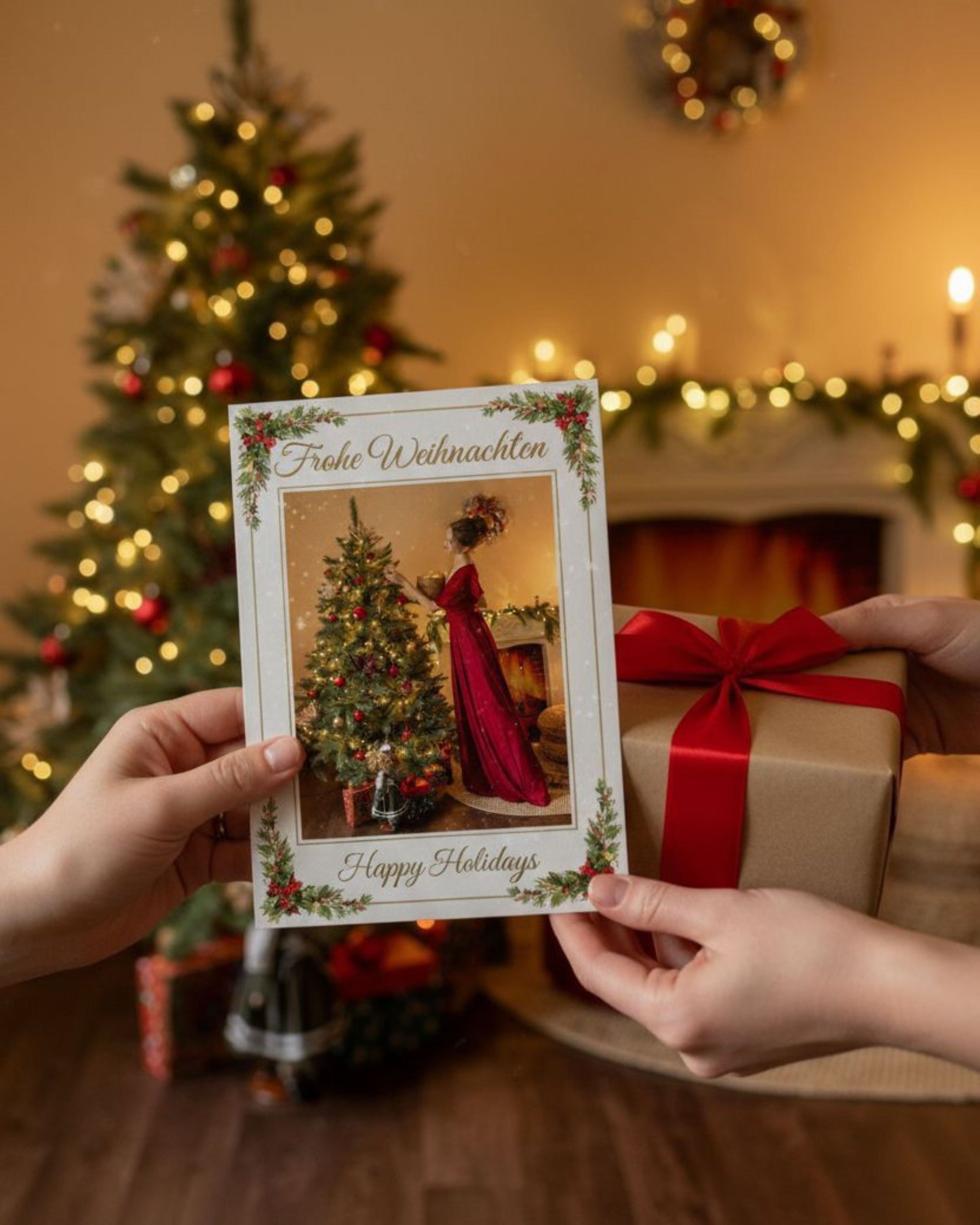 Christmas Photo Shoot in Dresden — Cozy Studio, Dresses & Family Memories. Family & Maternity Photographer in Dresden Tatiana Mudryak