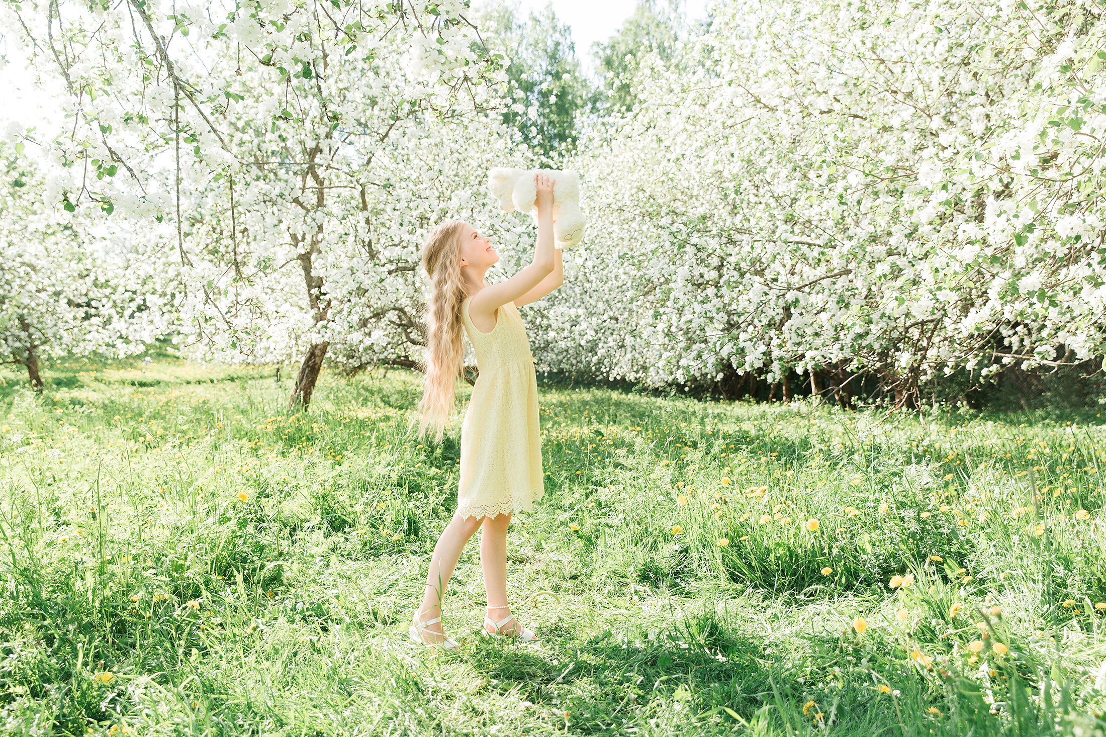 Perhekuvaus Helsingin omenatarhassa