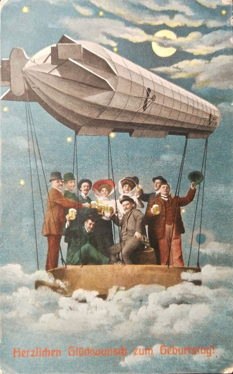 Старинная открытка: граф Цеппелин — вдохновитель дирижаблей. Фотограф, коллекционер винтажных открыток и создатель историй на пересечении прошлого и личного. Ирина Дайнакова