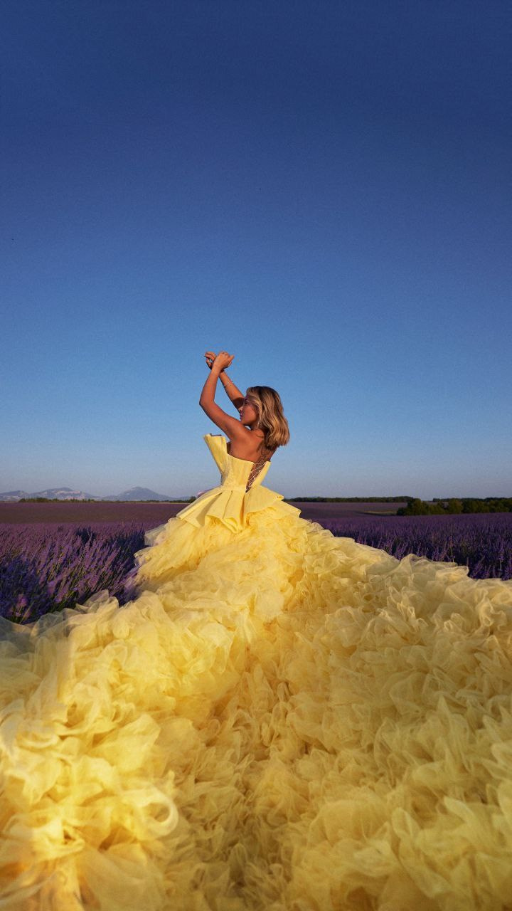 yellow flying dress