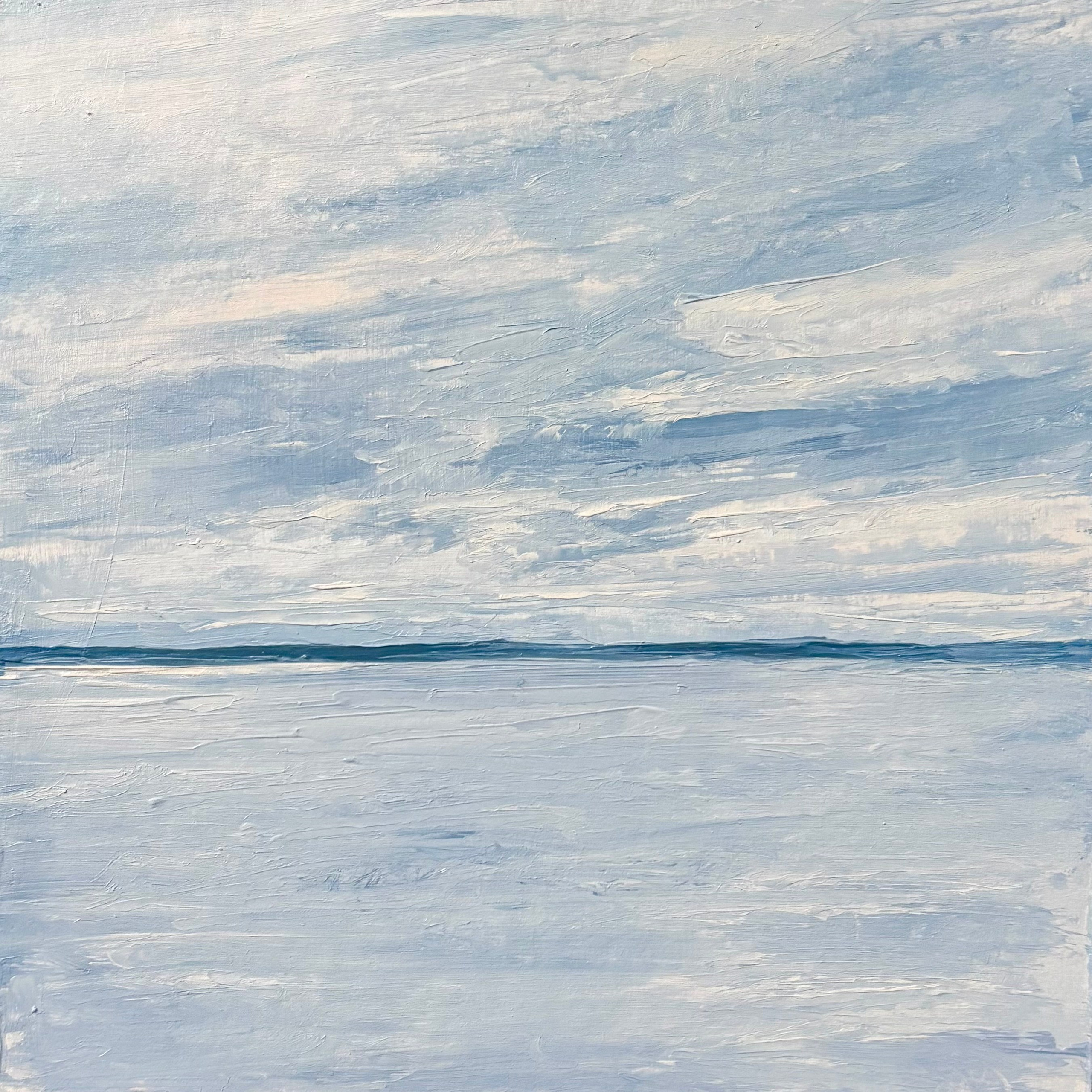 Impressionniste paysage mer bleu indigo