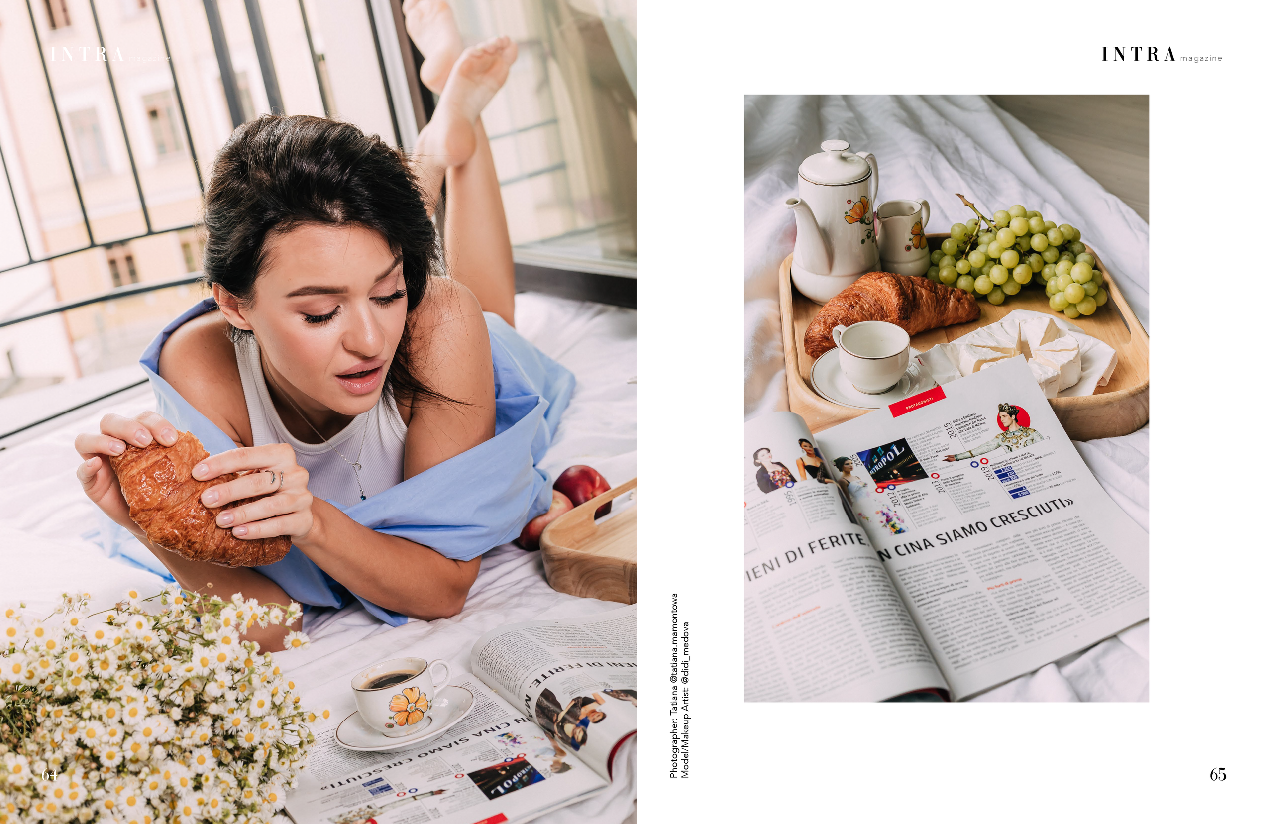 Publication in the fashion publication INTRAmagazine!. Wedding and family photographer