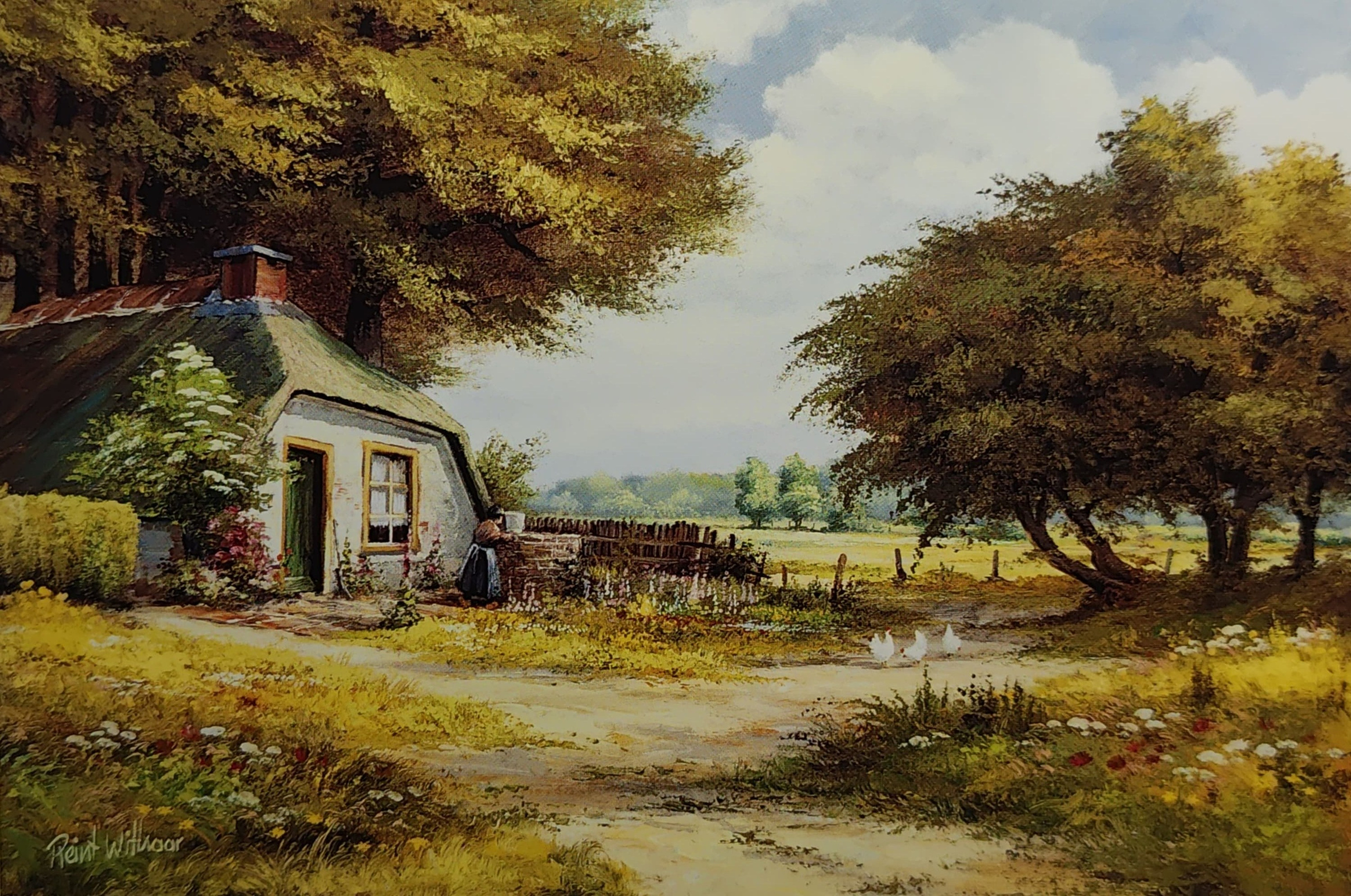 Reint Withaar — Maler bezaubernder Landschaften. Fotografin, Sammlerin von Vintage-Postkarten und Schöpferin von Geschichten an der Schnittstelle zwischen Vergangenheit und Persönlichem. Ir