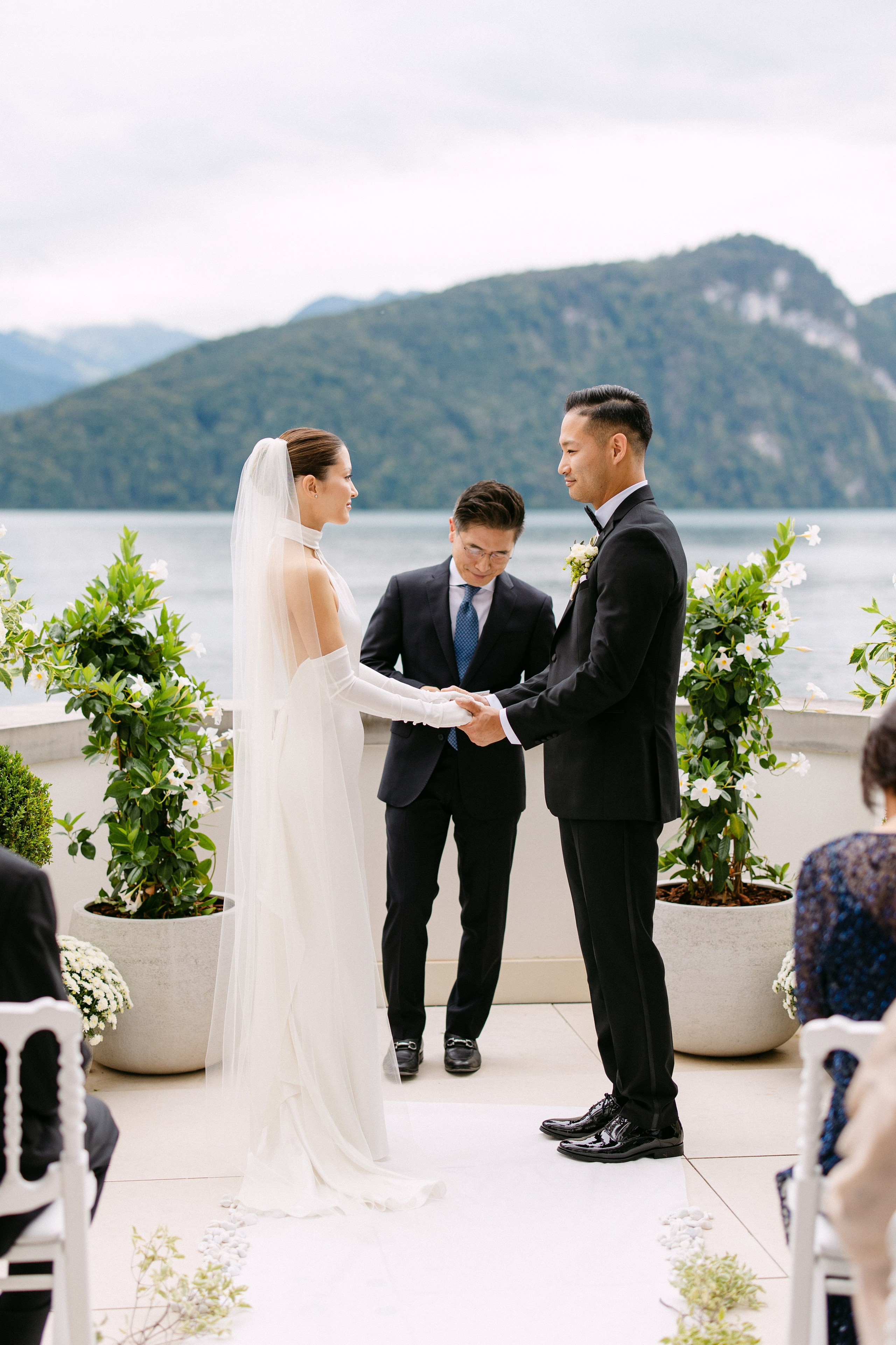 Intimate wedding at Parkhotel Vitznau on Lake Lucerne. Wedding and Family Photographer Switzerland and Italy. Valeria Diaz
