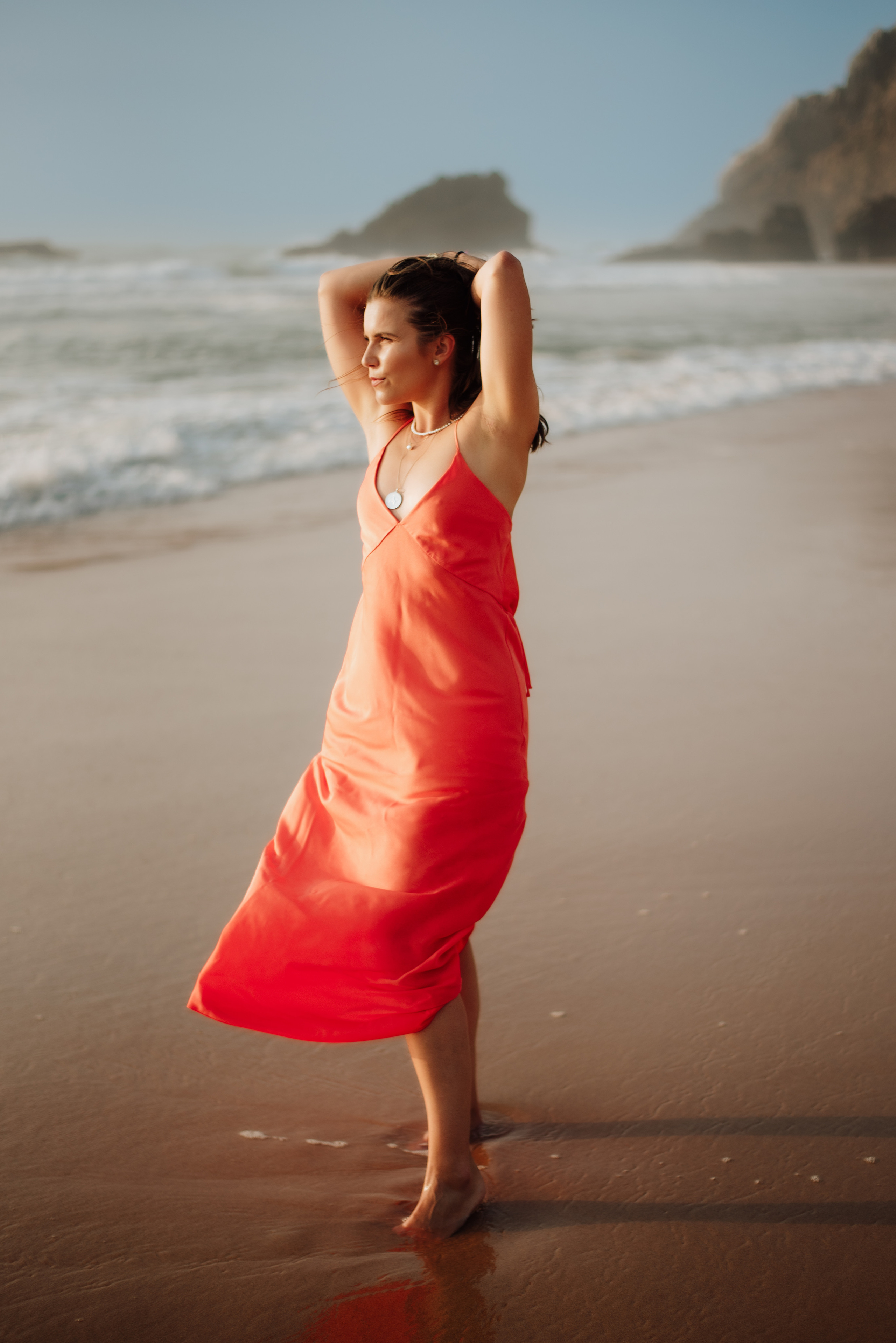 Fashion photo session at the beach. Lifestyle, wedding and family photographer