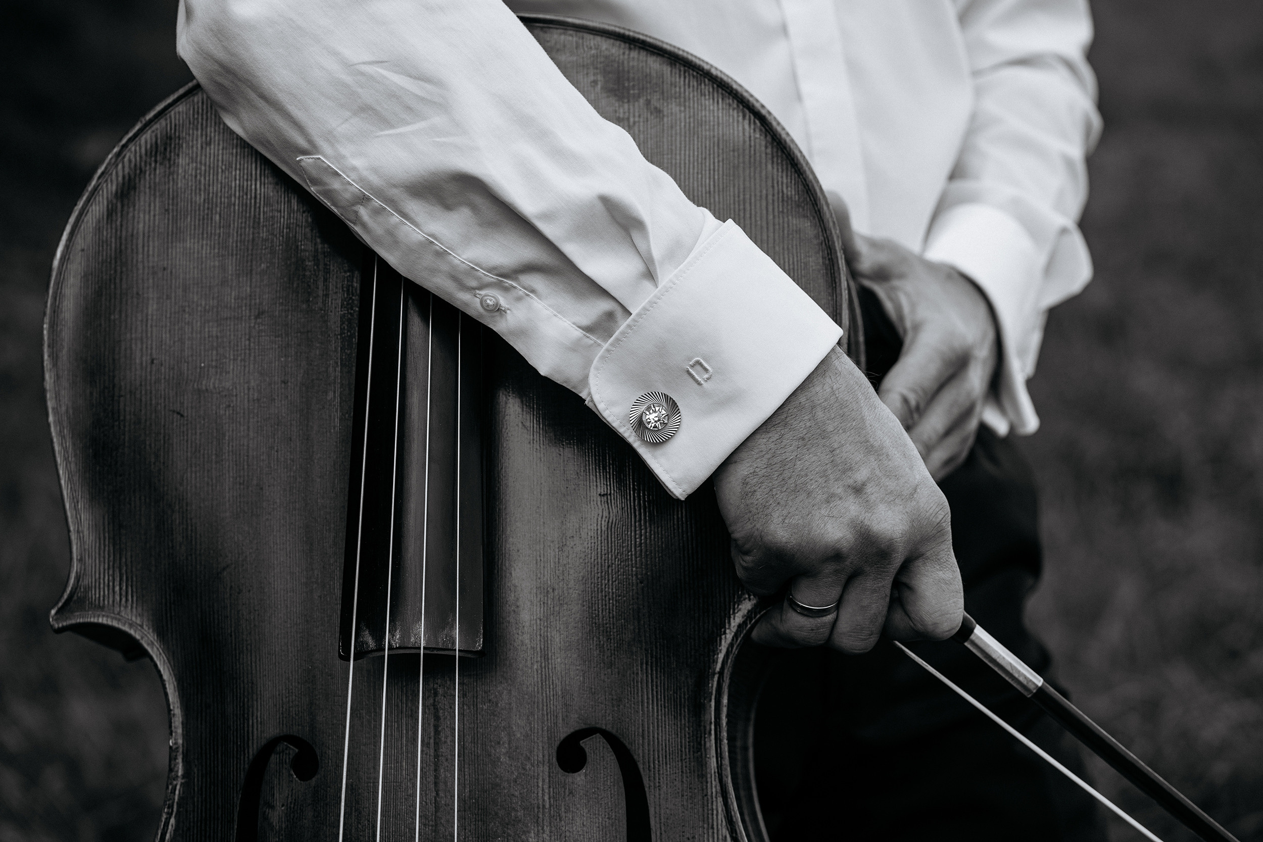 Hands with Cello and bow 