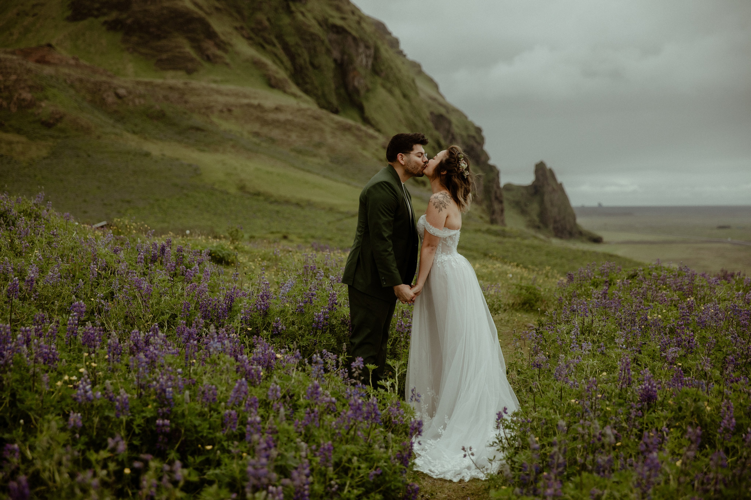 Elopement at Kvernufoss Waterfall. Iceland elopement photo and video | Nikolaichik Photo