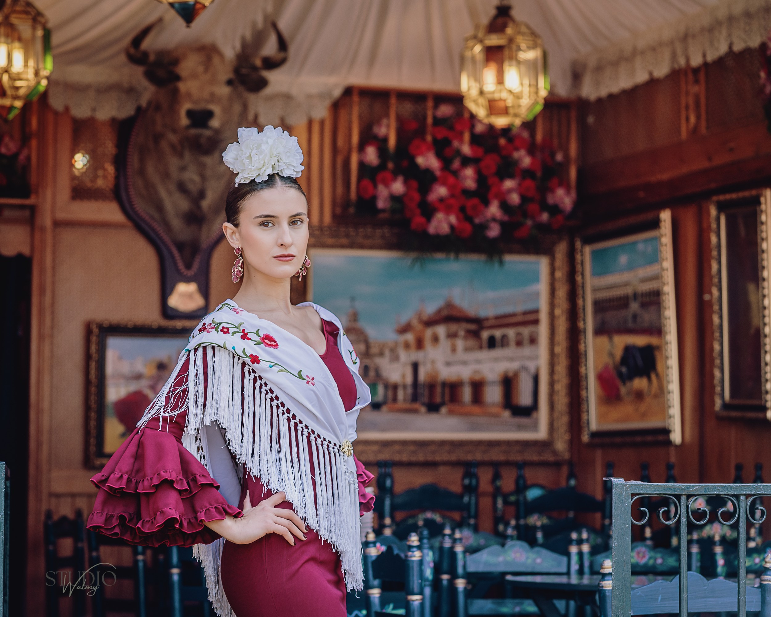 Sesión de fotos en feria de Abril de Sevilla. Inicio