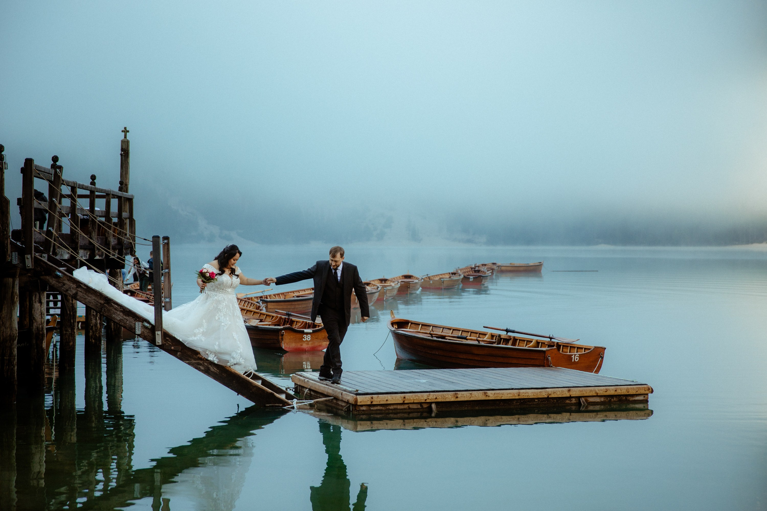 Secret Dolomites elopement at Lago di Braies & Cadini di Misurina | Best place to elope in Italy. Iceland elopement photographer & videographer