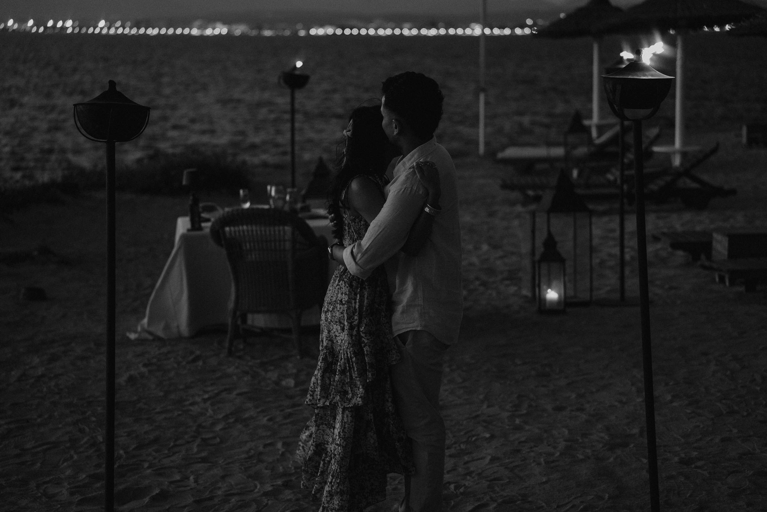 Romantic moments at Hotel Cap Rocat proposal