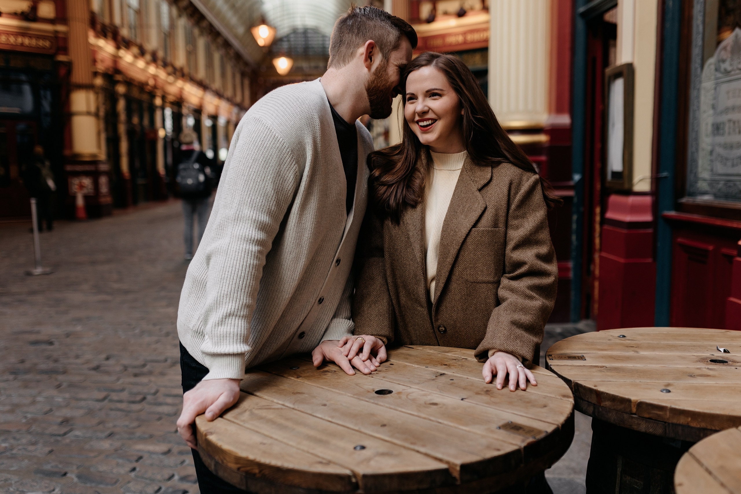 Kenna + Rob (Leadenhall Market + London City). LondonPhotoStory — Vacation Photographer in London