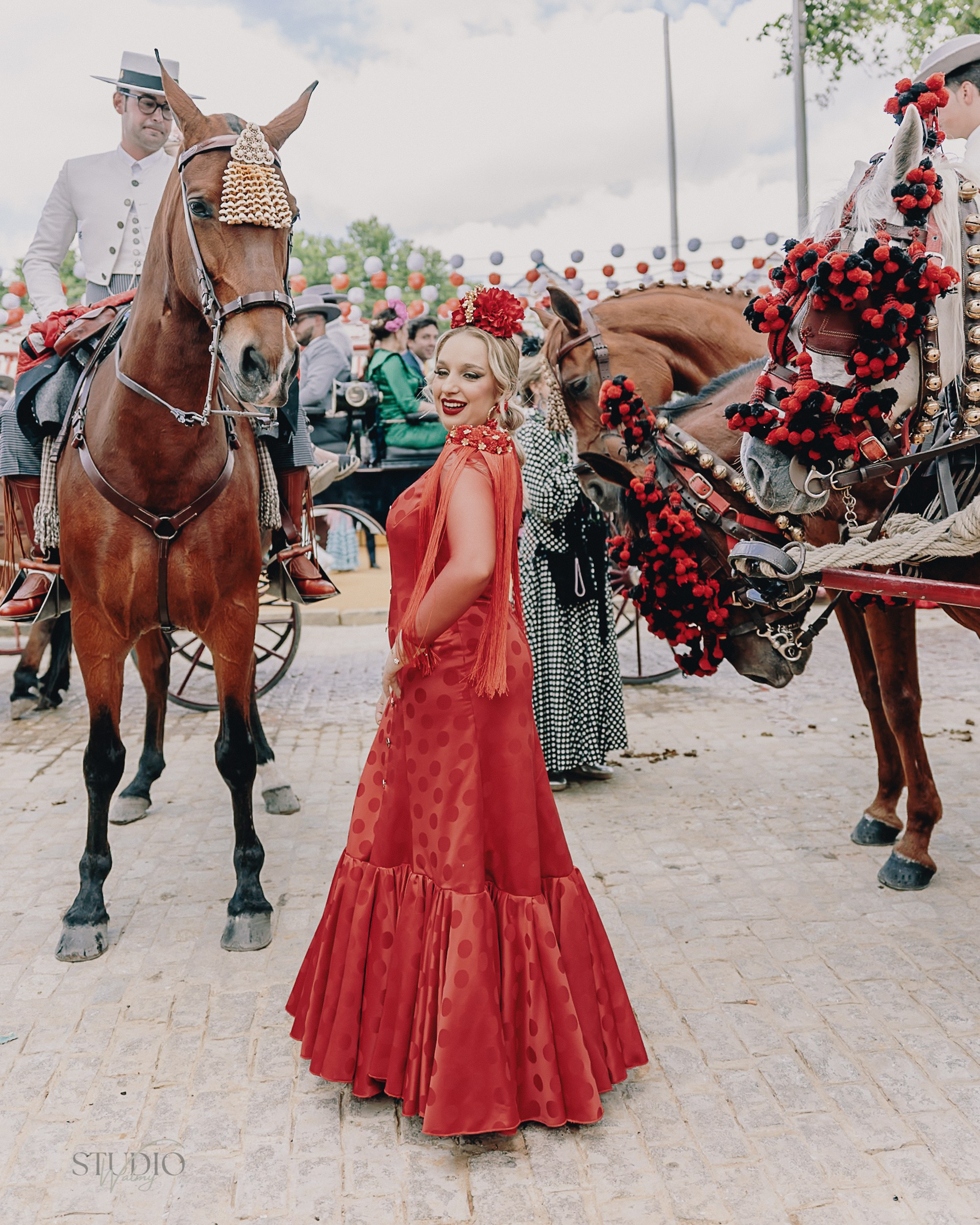 Sesión de fotos en feria de Abril de Sevilla. Inicio