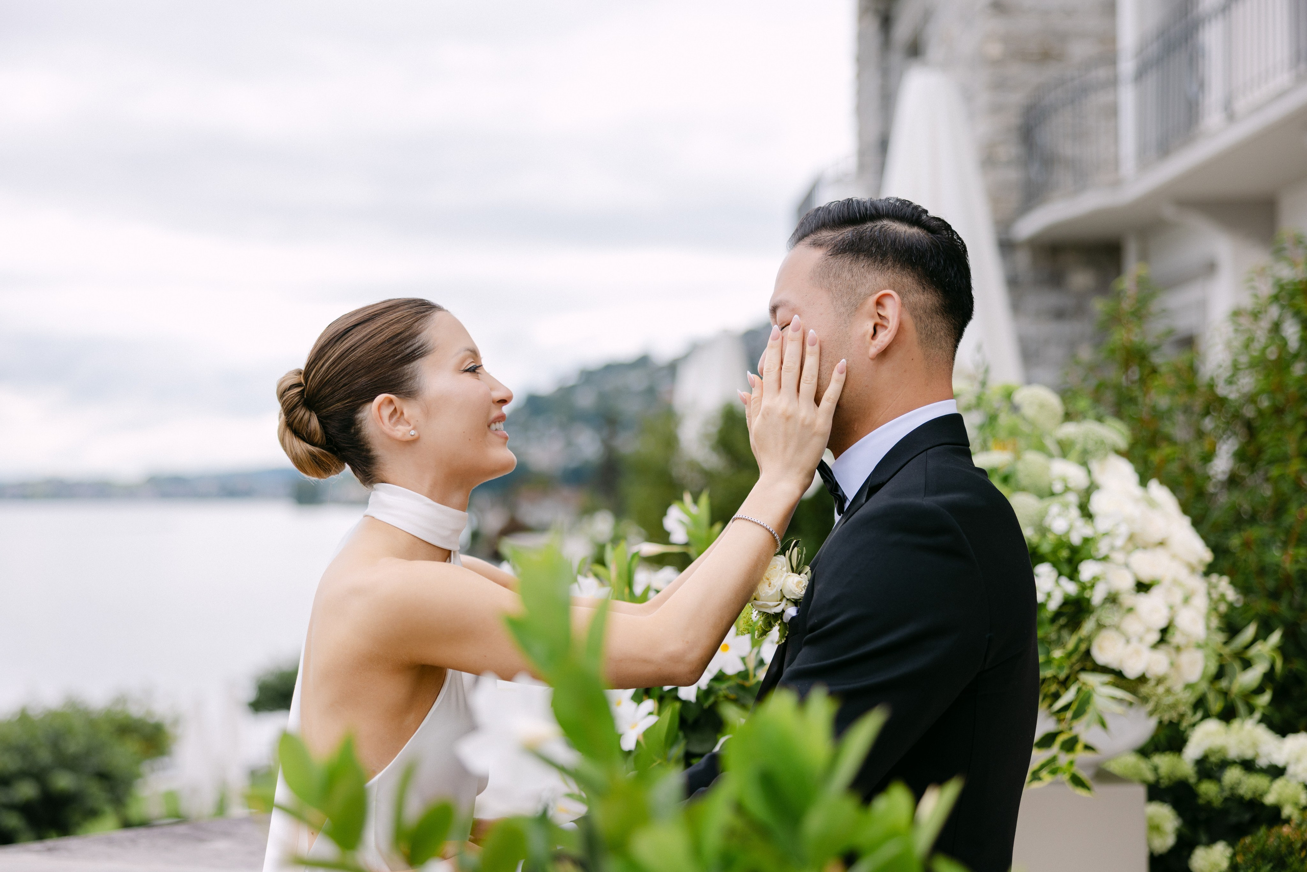 Intimate wedding at Parkhotel Vitznau on Lake Lucerne. Wedding and Family Photographer Switzerland and Italy. Valeria Diaz