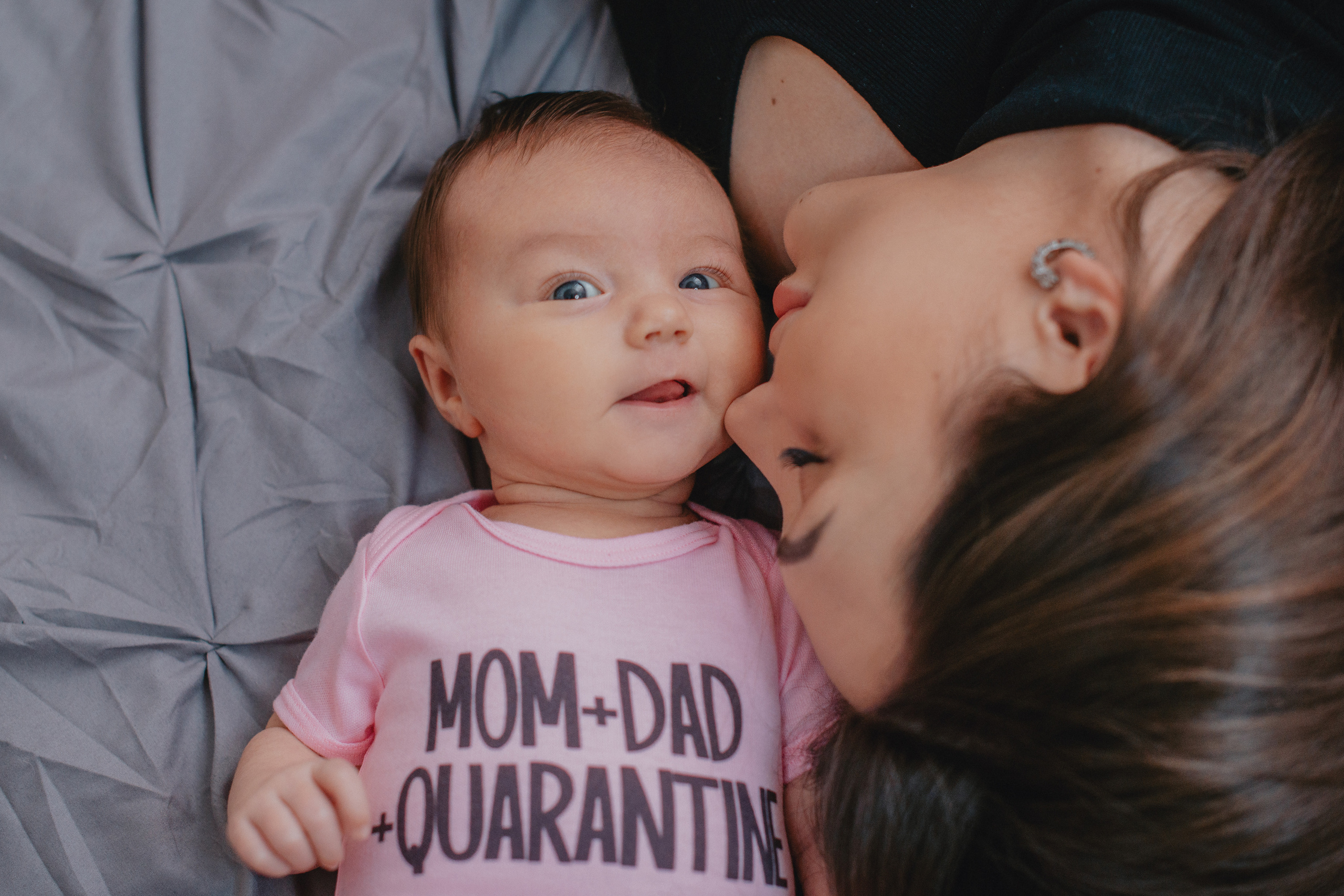First baby's photoshoot at home in Prague. Professional photographer in Prague Anastasia Haritonova