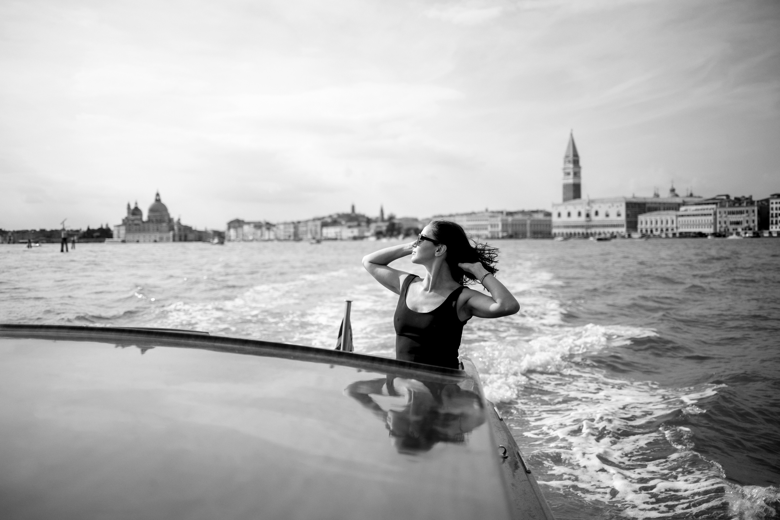 Photo session on a water taxi. Photographer in Venice, Viktoria Antonova