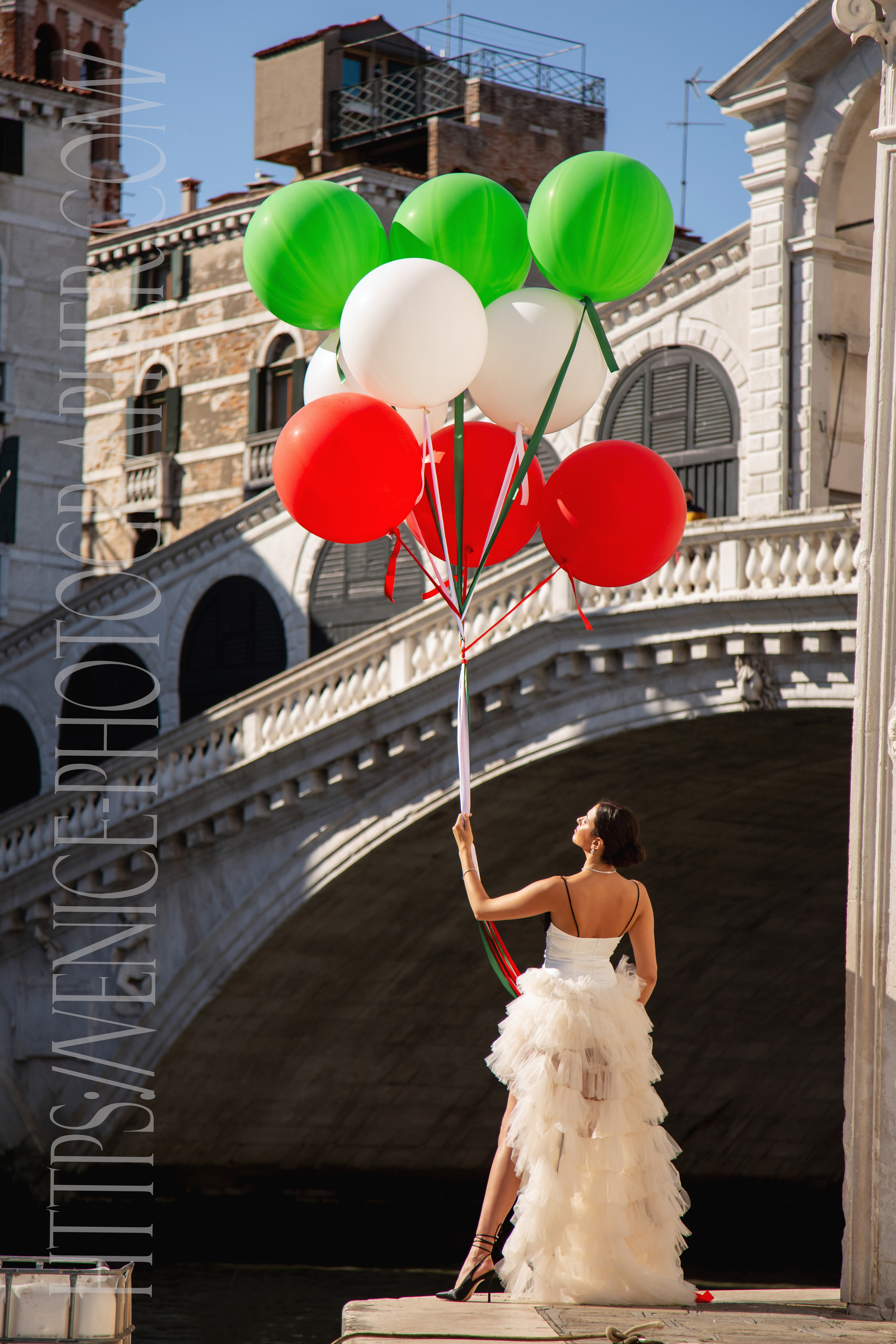 stylish shooting with balloons  
