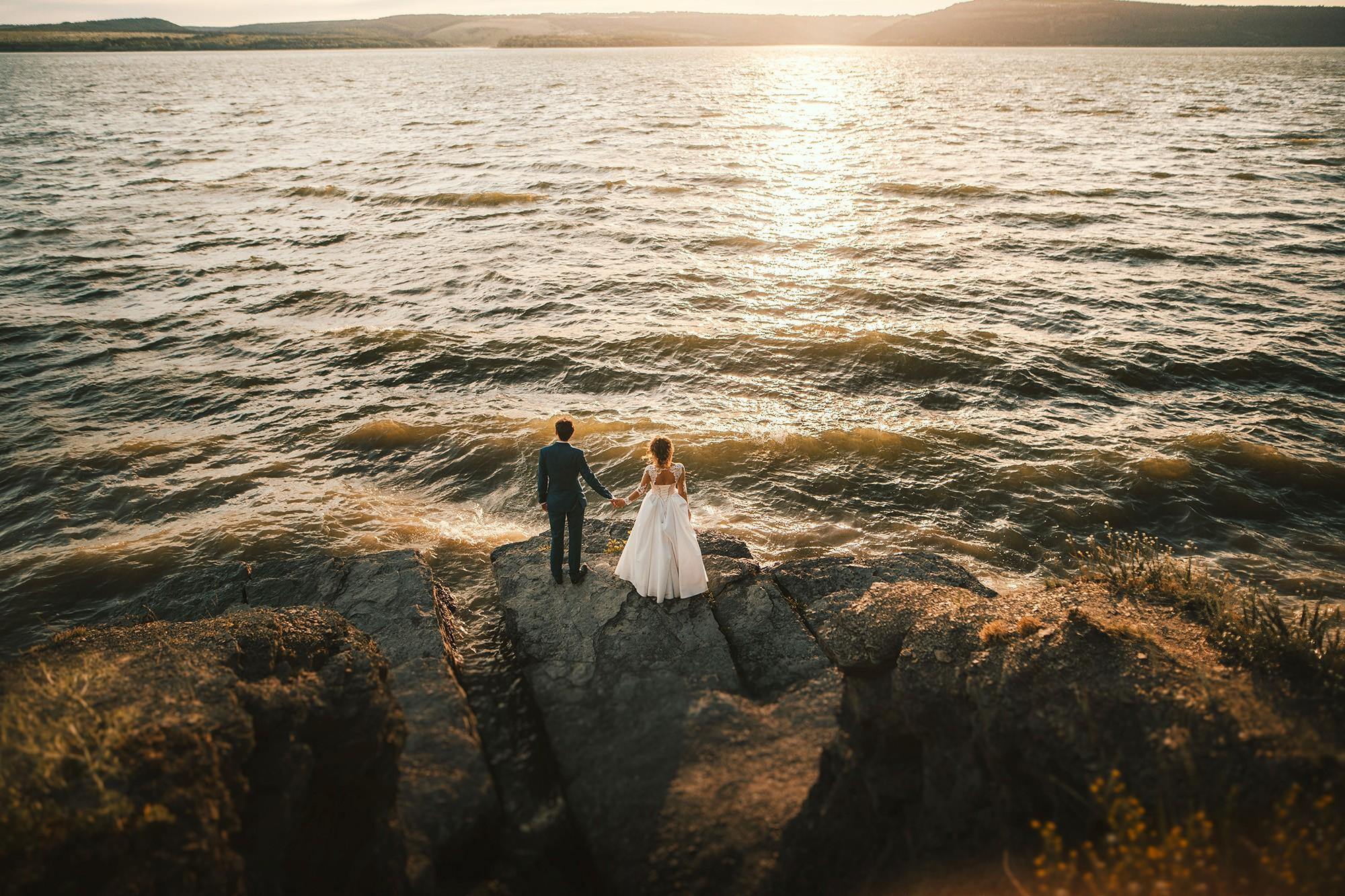 Traumhafte Hochzeitsbilder am Meer