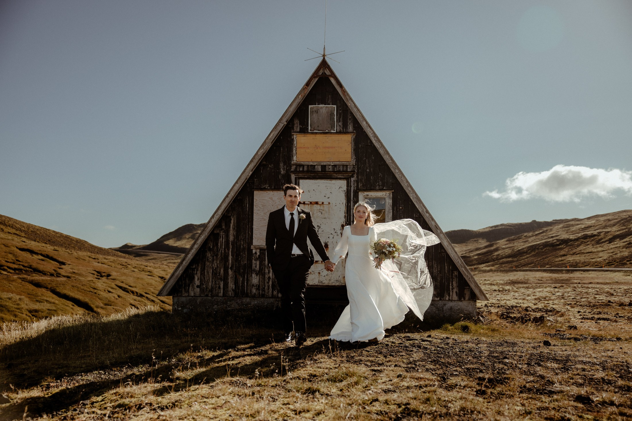 Iceland elopement at Budir Black Church | Snæfellsnes wedding by Iceland elopement photographer & videographer. Iceland elopement photographer & videographer