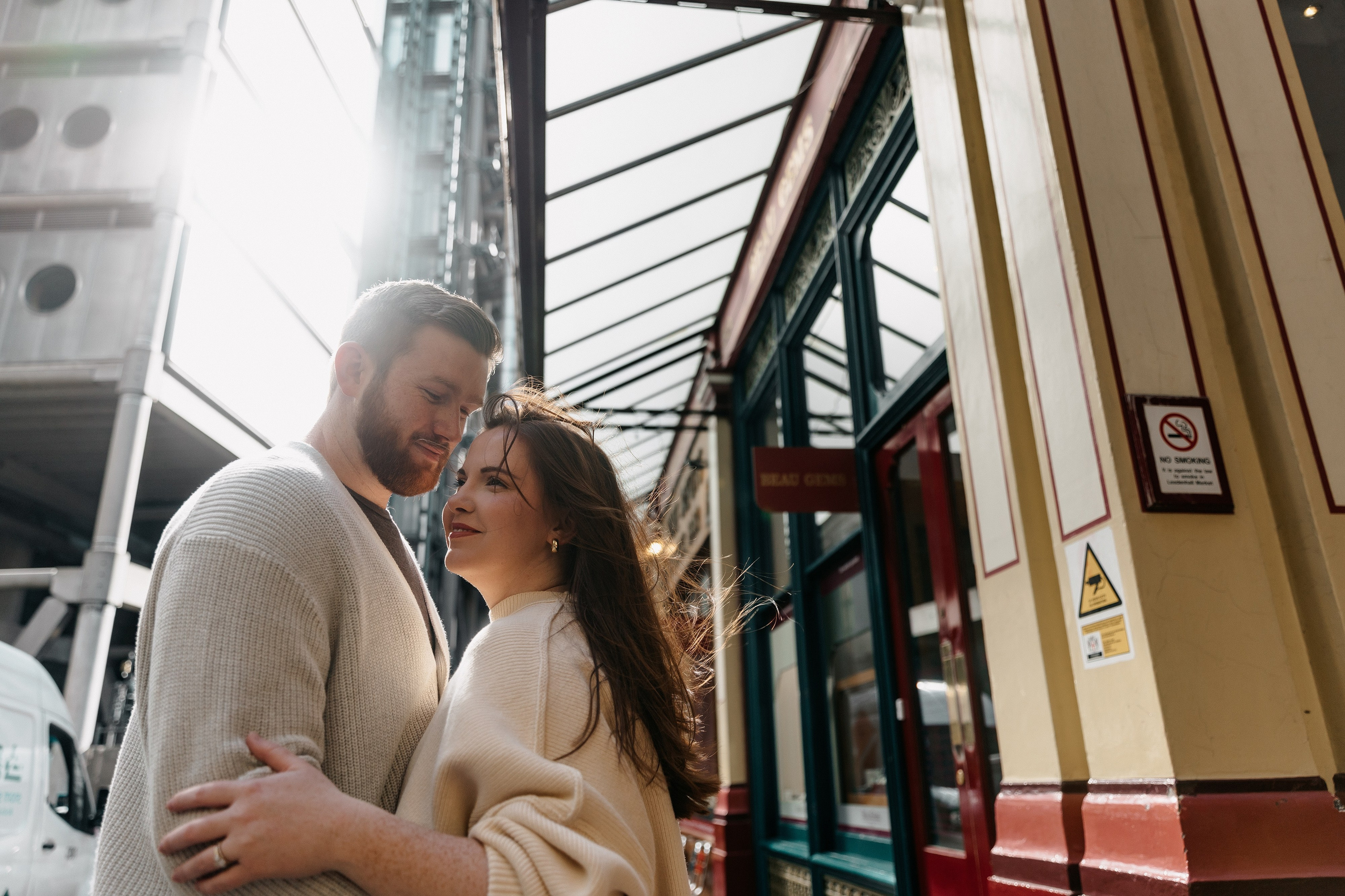 Kenna + Rob (Leadenhall Market + London City). LondonPhotoStory — Vacation Photographer in London