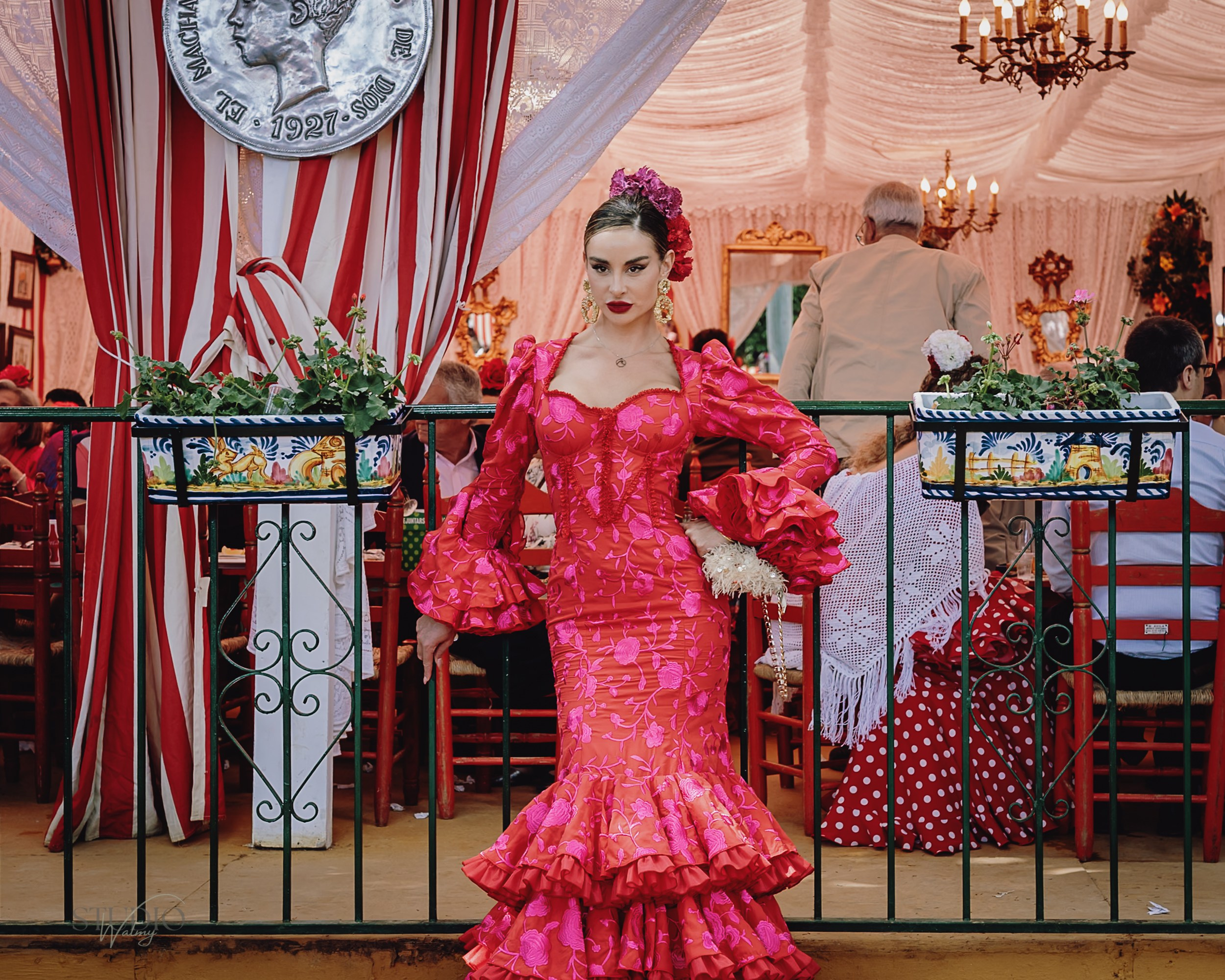 Sesión de fotos en feria de Abril de Sevilla. Inicio