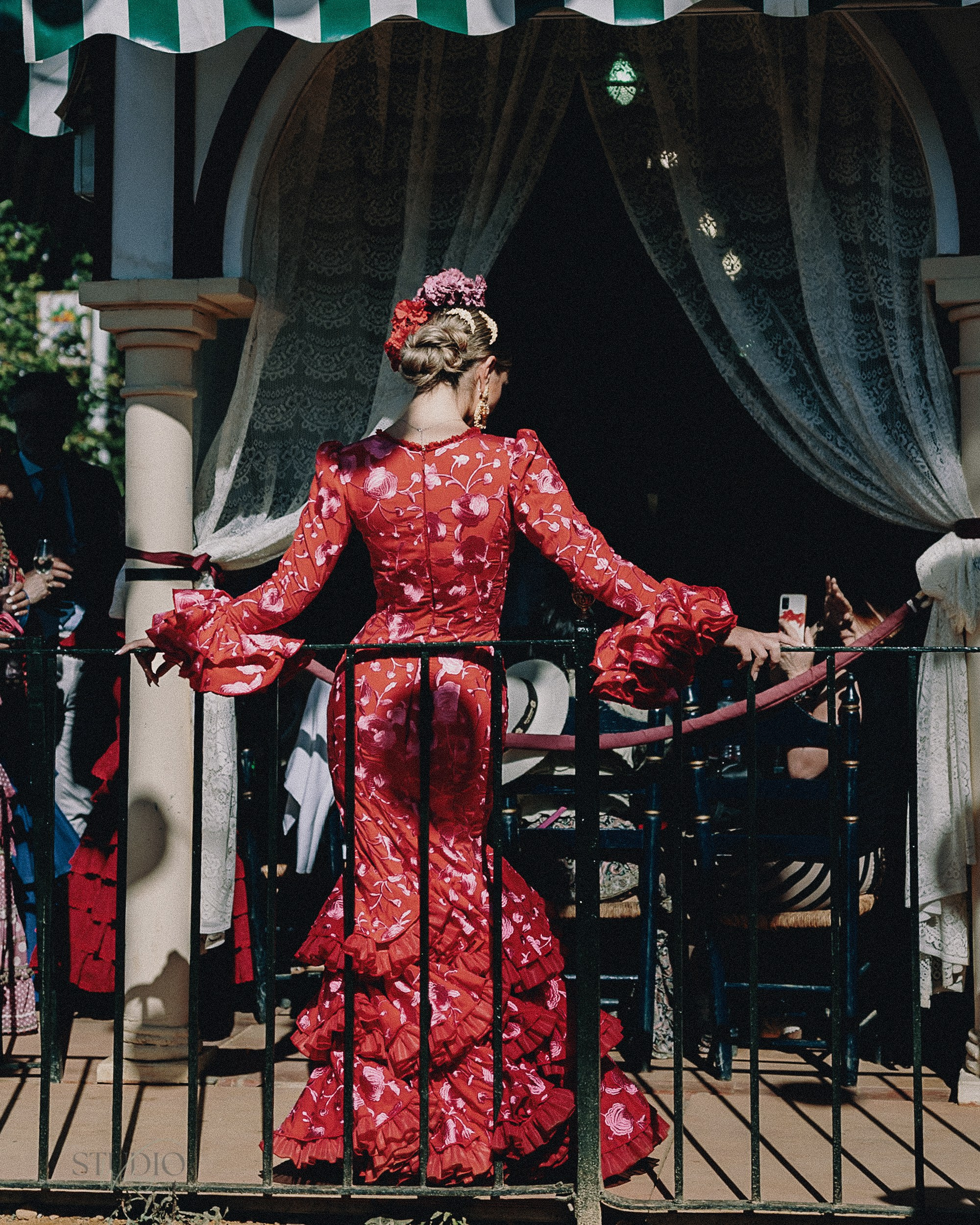 Sesión de fotos en feria de Abril de Sevilla. Inicio