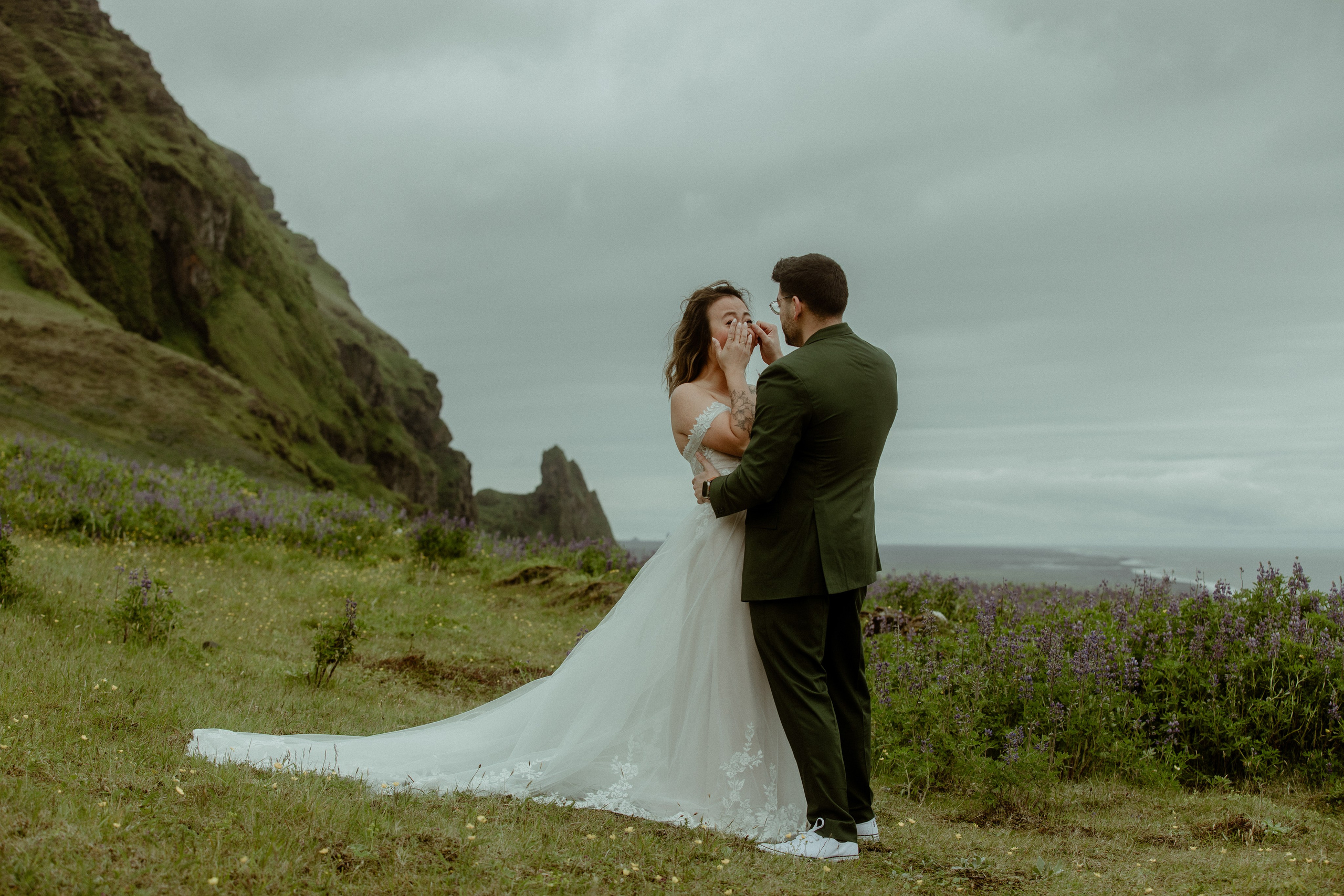 Elopement at Kvernufoss Waterfall. Iceland elopement photo and video | Nikolaichik Photo