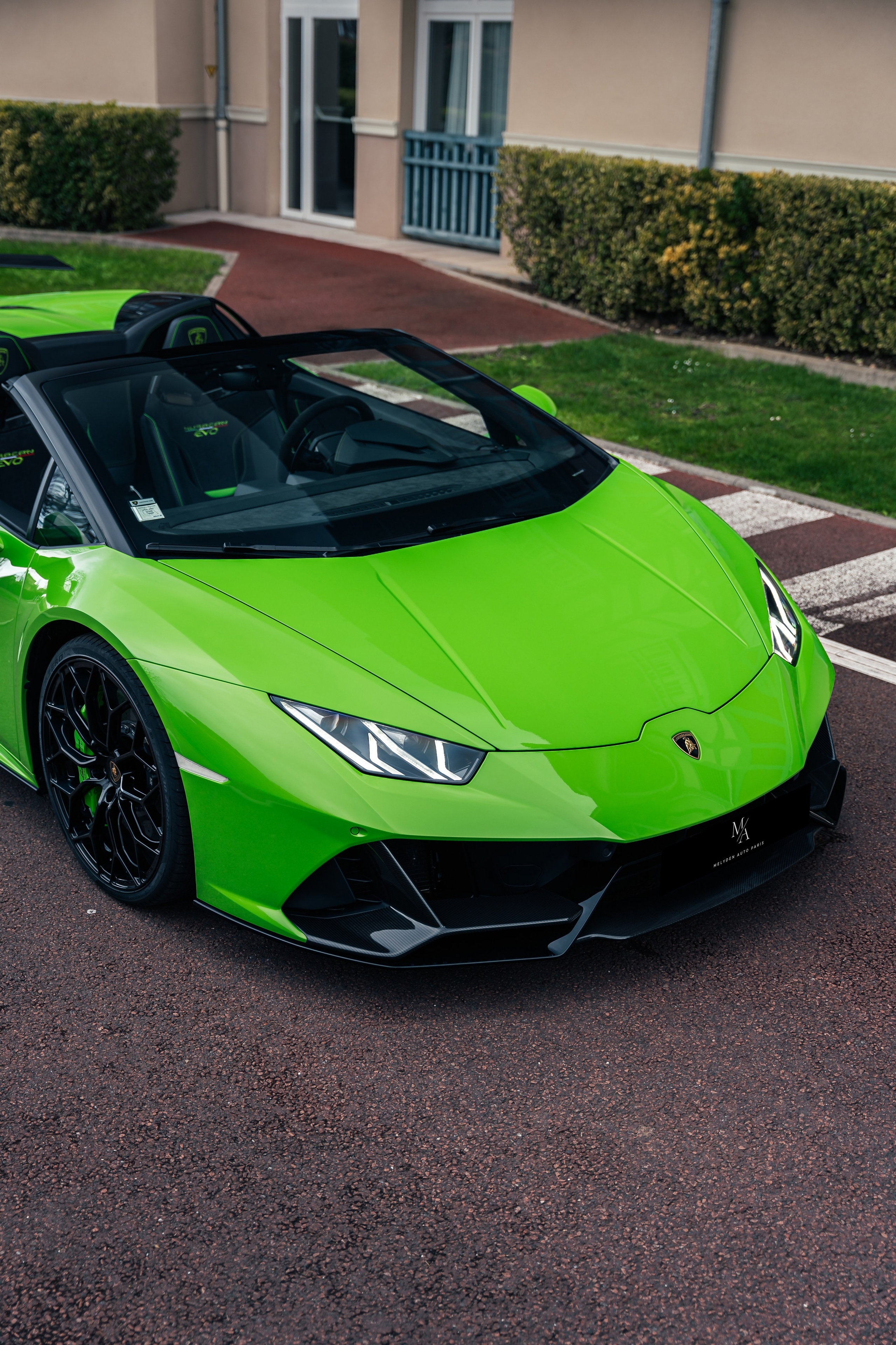 Lamborghini Huracan Evo Spyder. Photographe de voitures à Paris — Vitalii Motruk