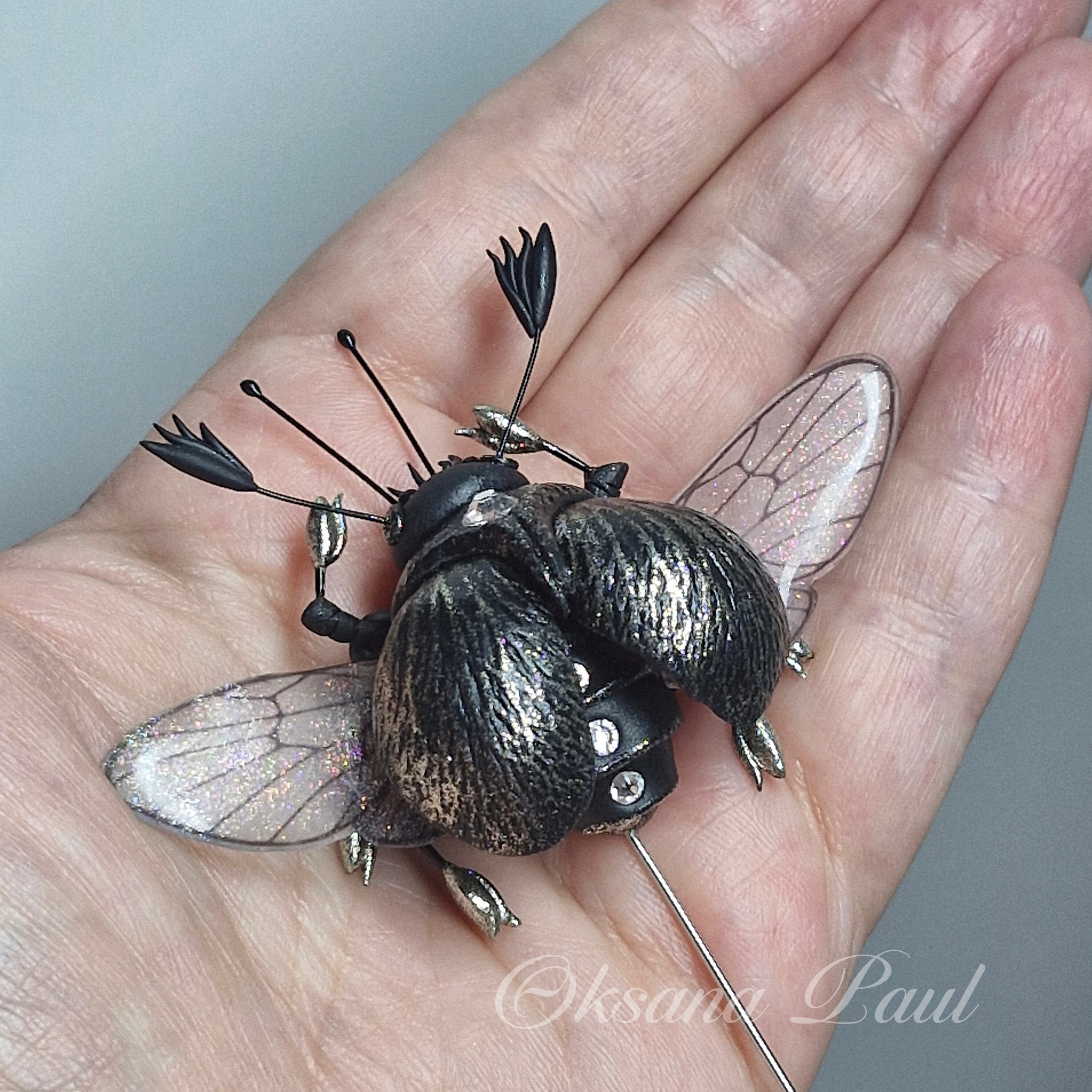 Броши-жуки / Insekten-Broschen ➜. Oksana Paul-Gardinen-Design Oksana Paul ✧ Art of Gardinen & Textile Design ✧ Polymer Clay Art & Handmade Creatures