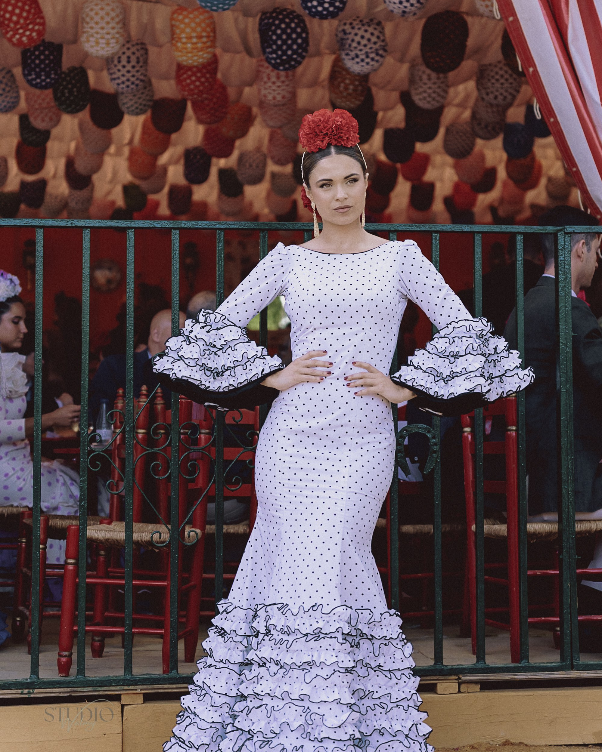 Sesión de fotos en feria de Abril de Sevilla. Inicio