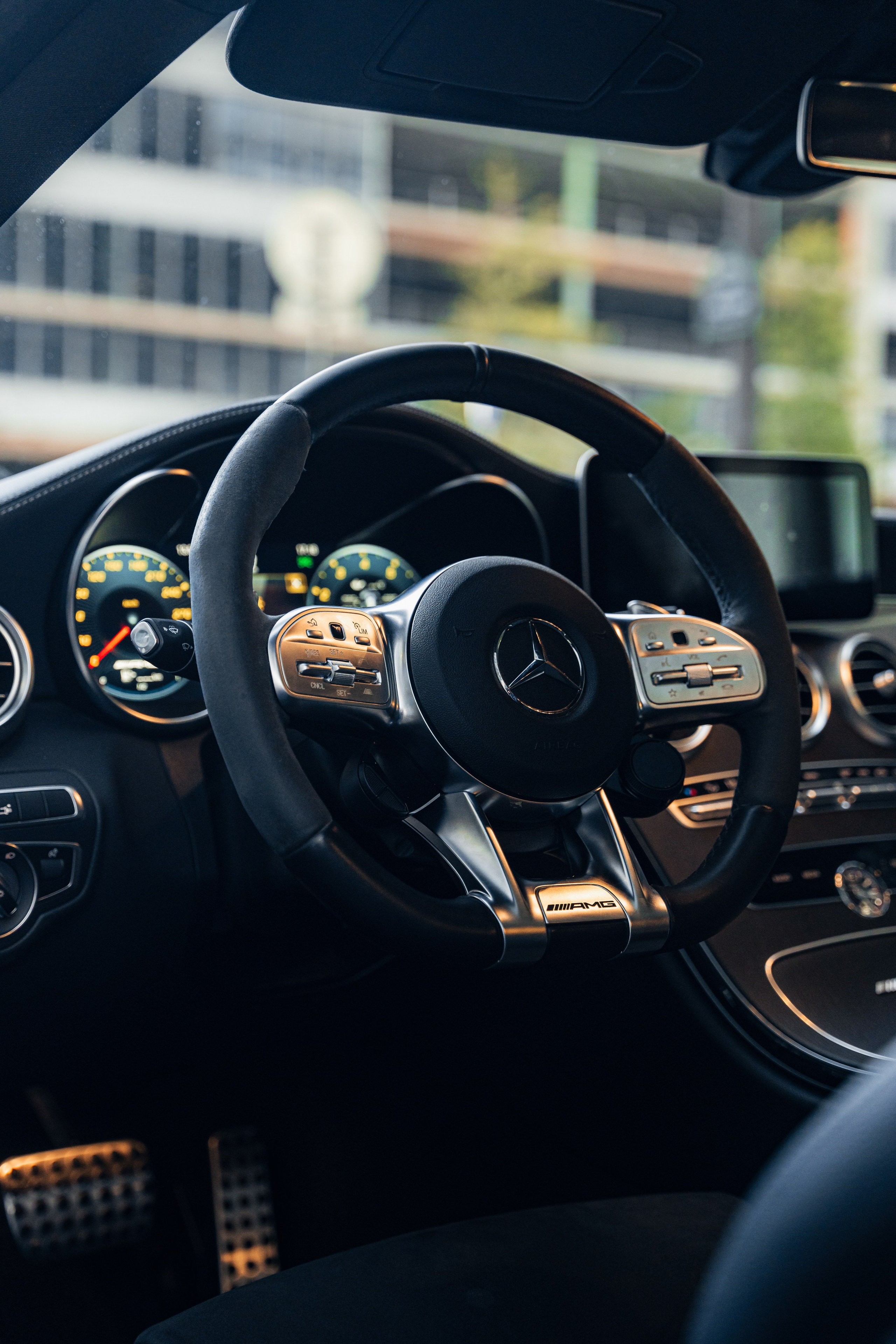 Mercedes-Benz C63s AMG. Photographe de voitures à Paris — Vitalii Motruk