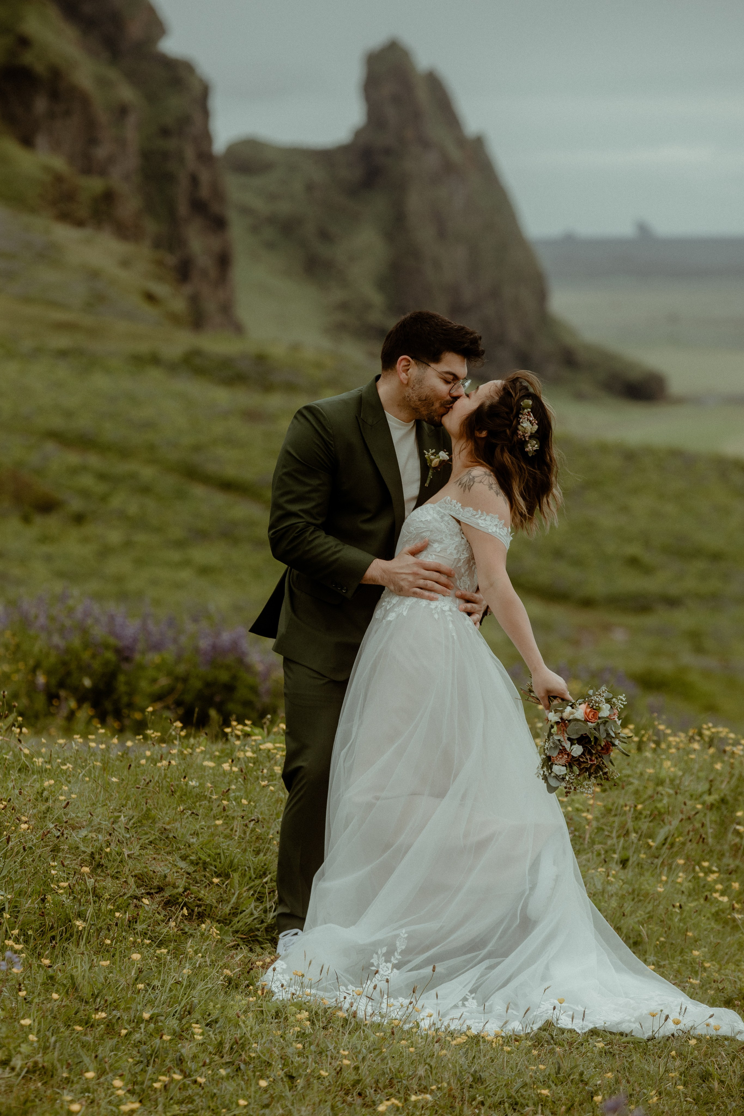 Elopement at Kvernufoss Waterfall. Iceland elopement photo and video | Nikolaichik Photo