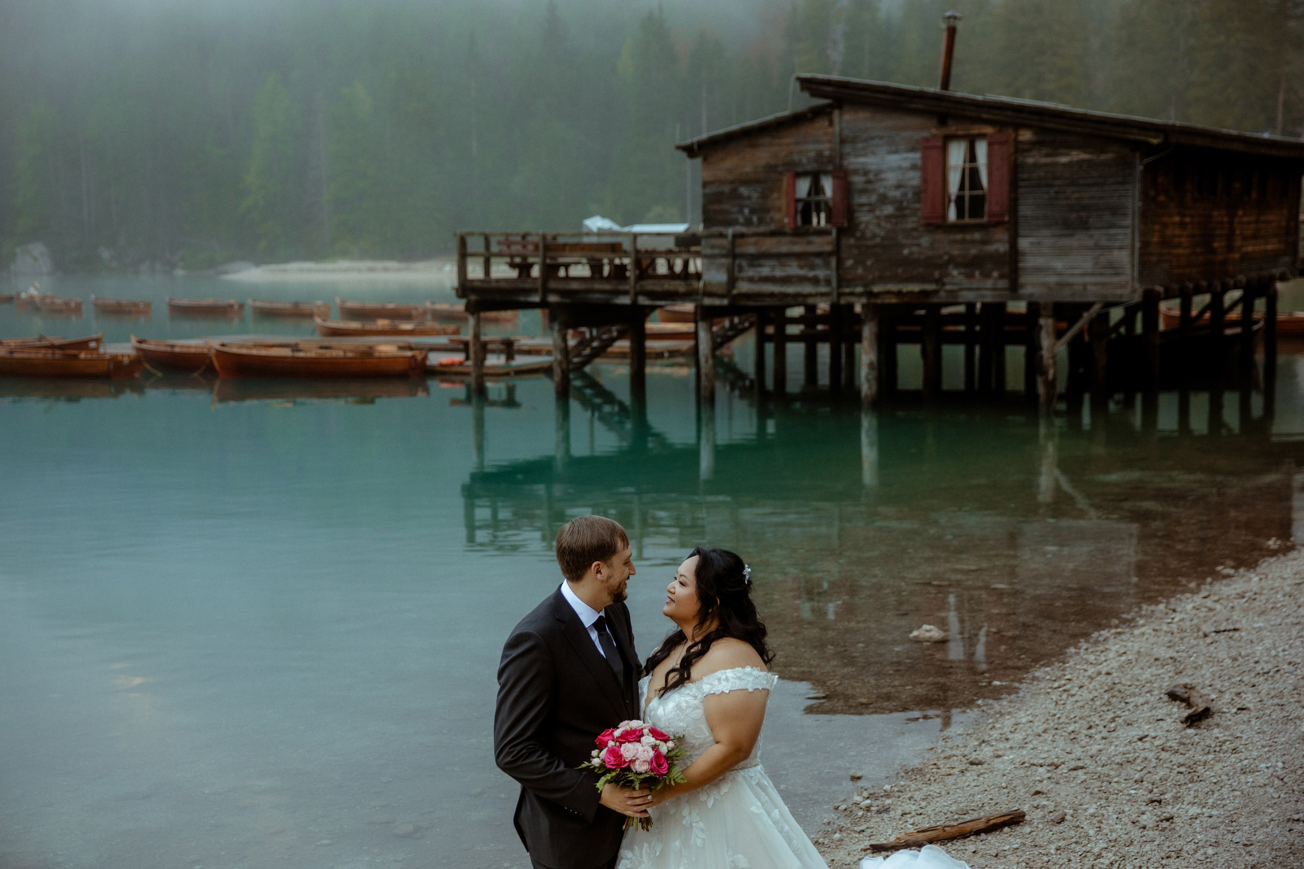Secret Dolomites elopement at Lago di Braies & Cadini di Misurina | Best place to elope in Italy. Iceland elopement photographer & videographer
