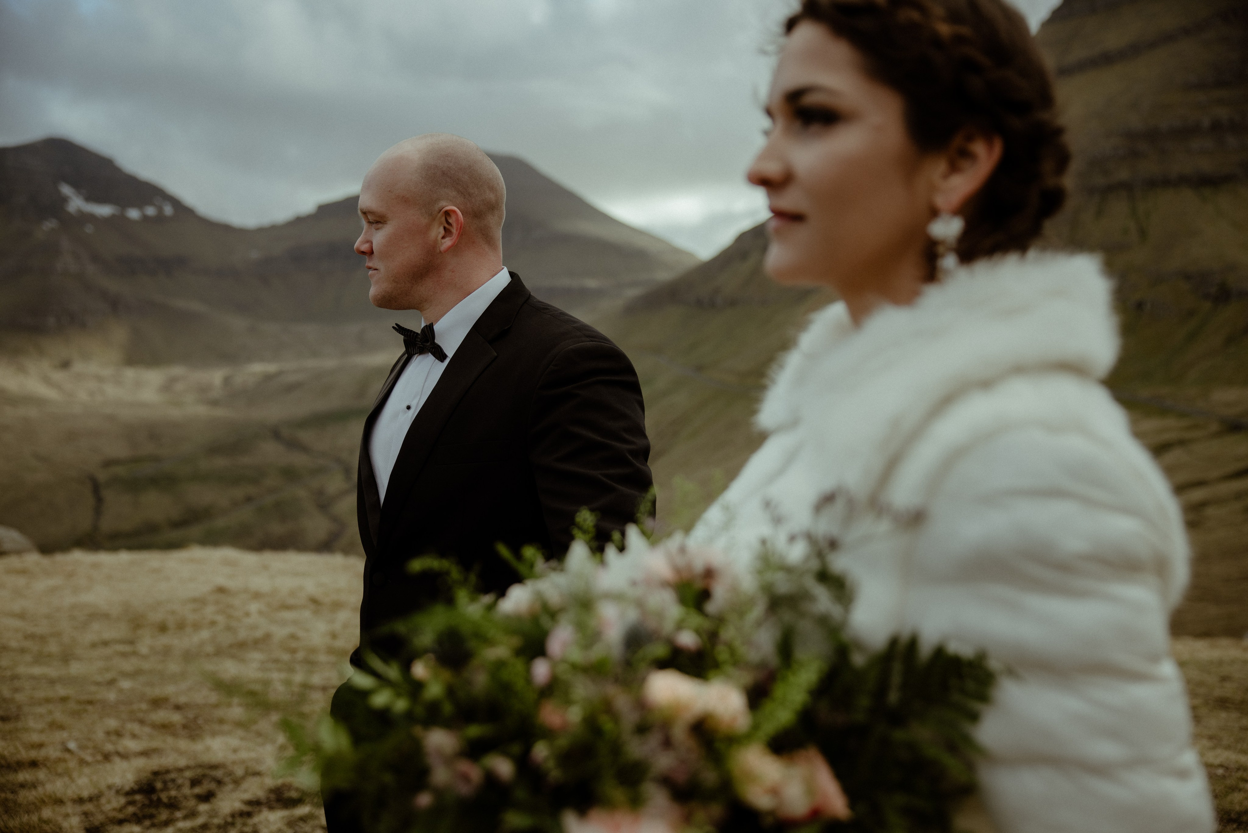 Elope at Faroe islands to celebrate 10 years anniversary. Iceland elopement photo and video | Nikolaichik Photo