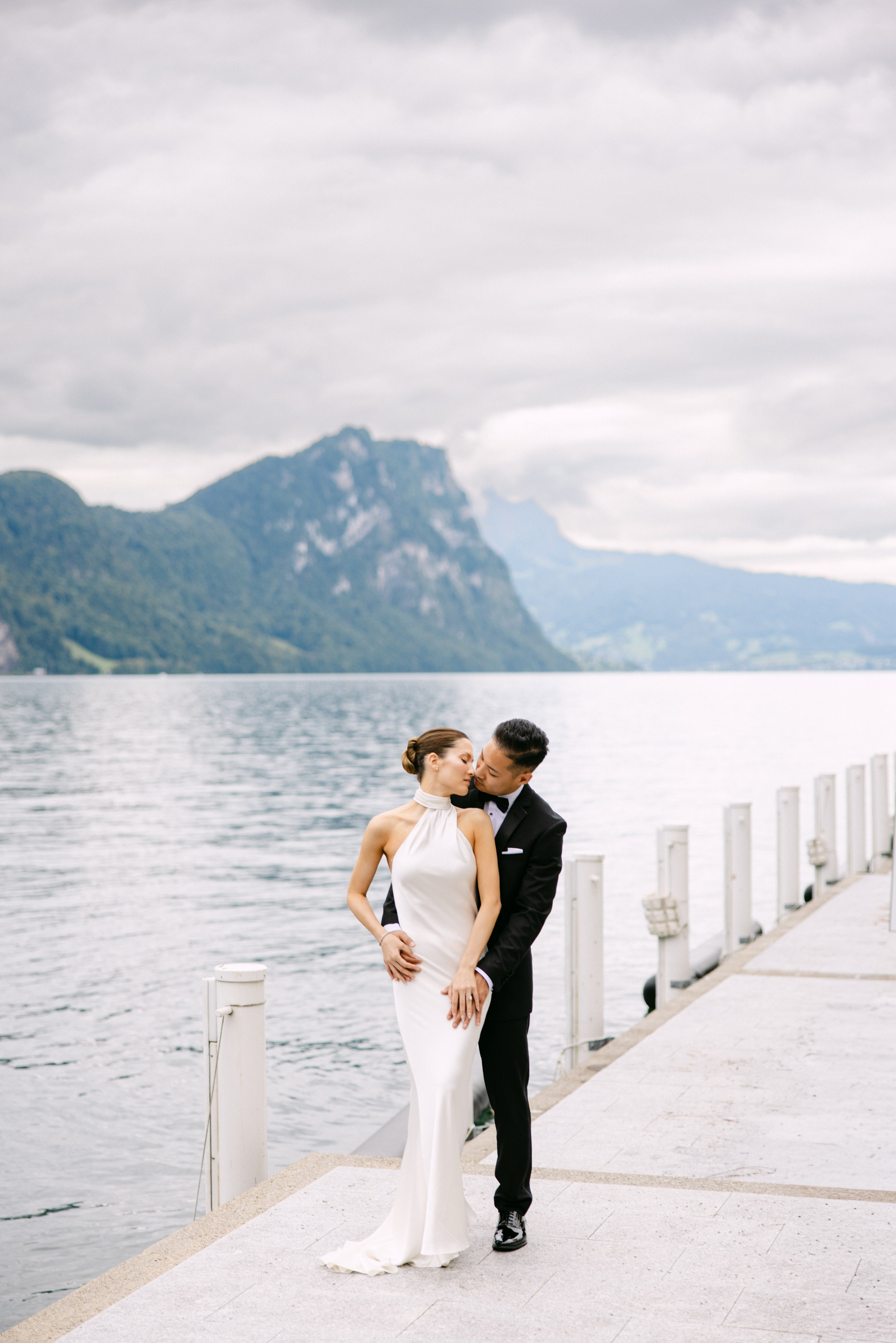 Intimate wedding at Parkhotel Vitznau on Lake Lucerne. Wedding and Family Photographer Switzerland and Italy. Valeria Diaz
