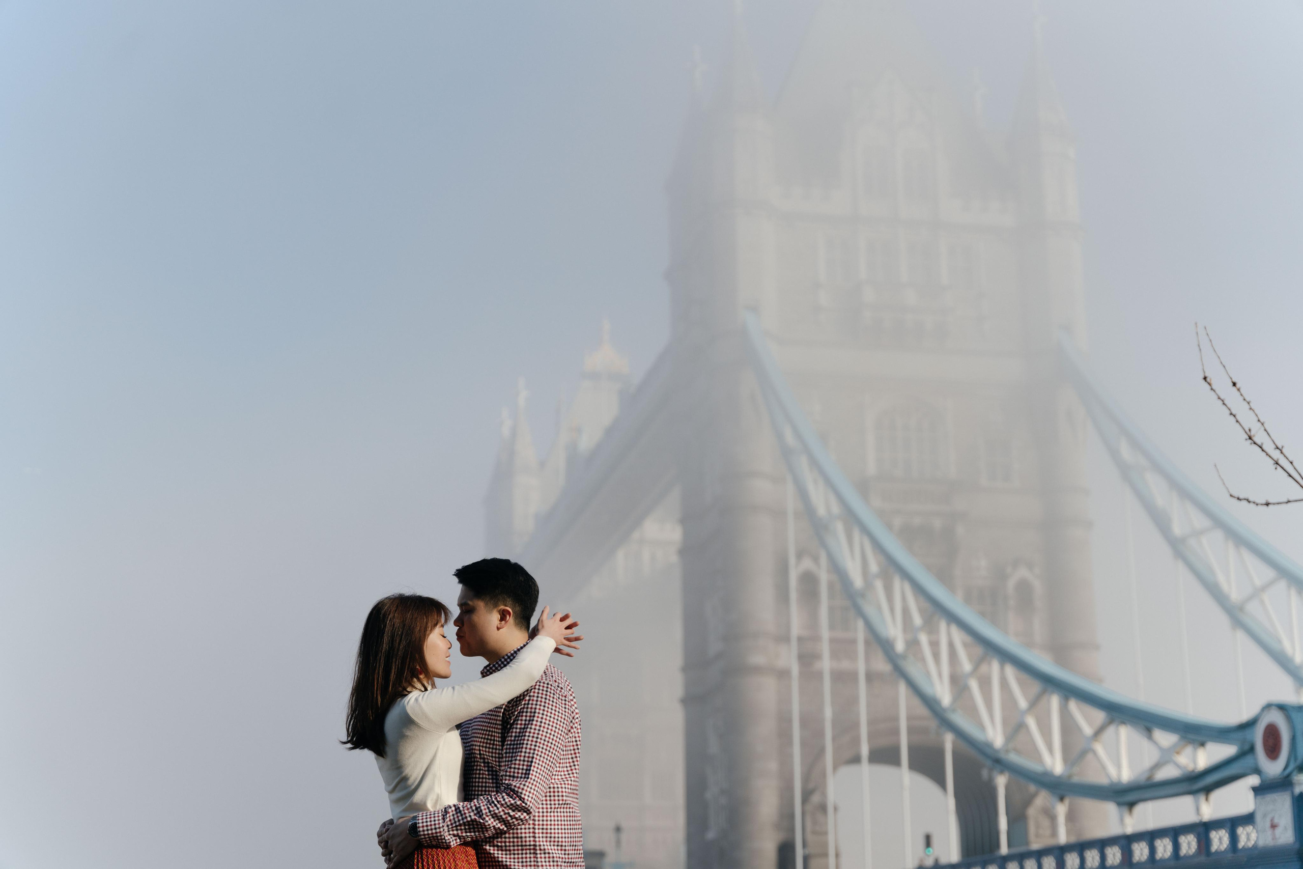 Foggy morning by Tower Bridge