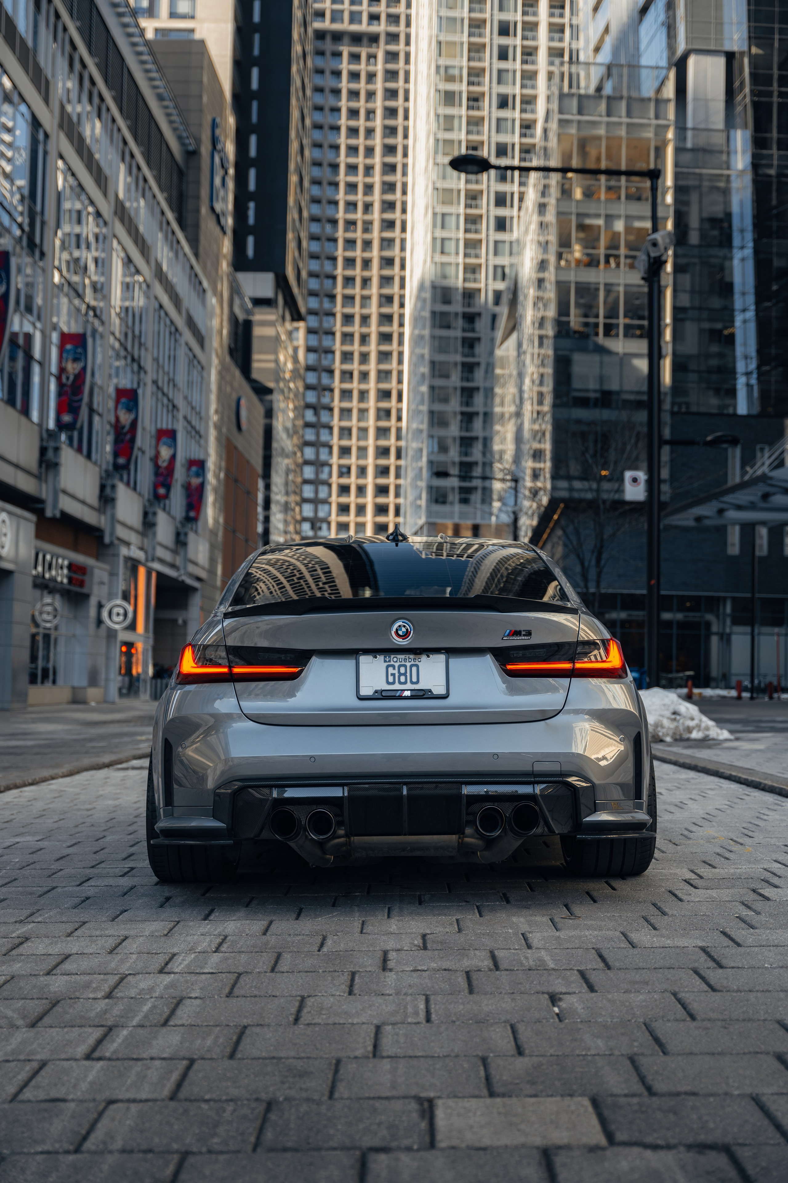 BMW M3 G80 Downtown Montreal. Photographe de voitures à Paris — Vitalii Motruk