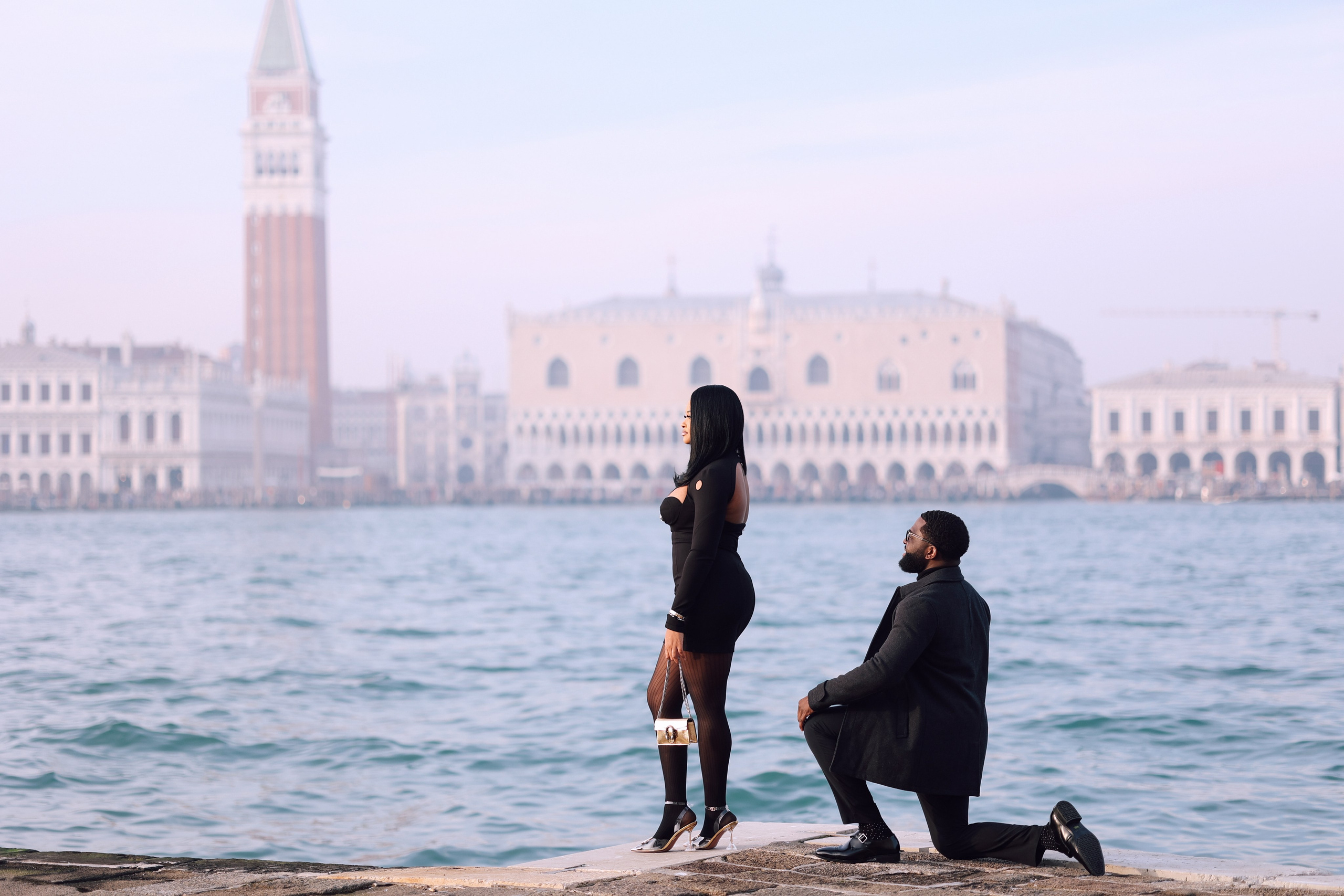 Surprise proposal in Venice Italy