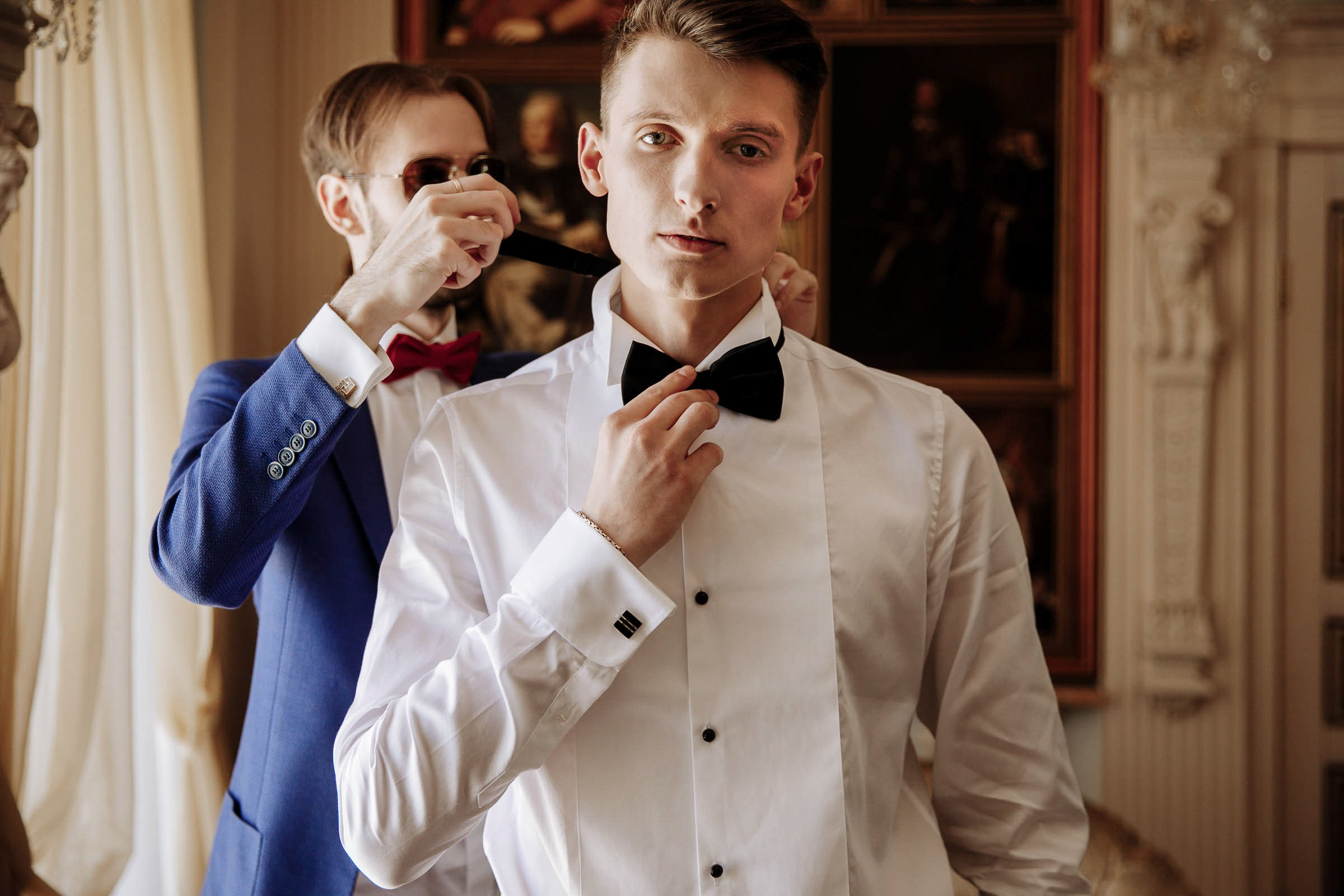 Groom’s candid prep, by Plymouth wedding photography.