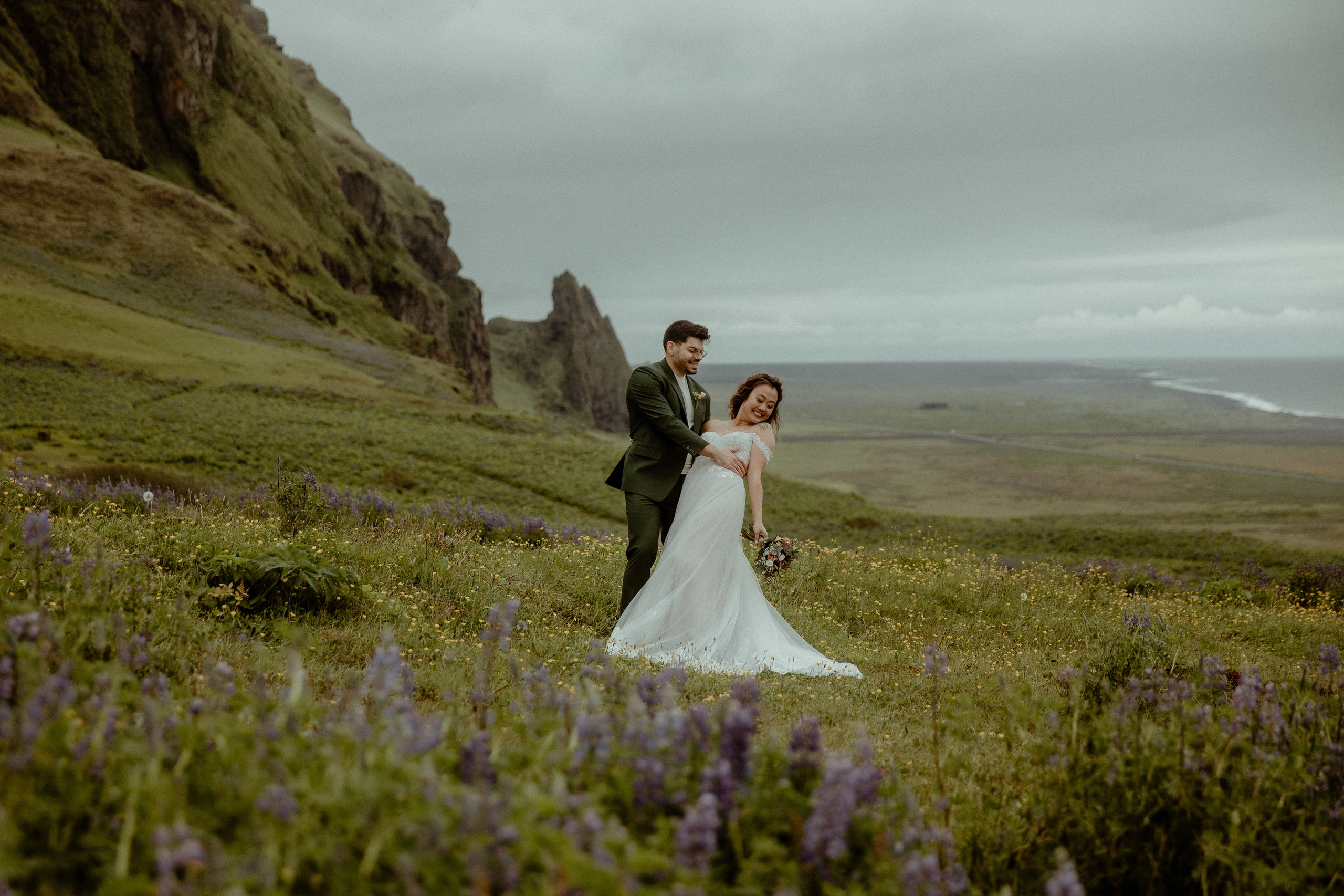 Elopement at Kvernufoss Waterfall. Iceland elopement photo and video | Nikolaichik Photo