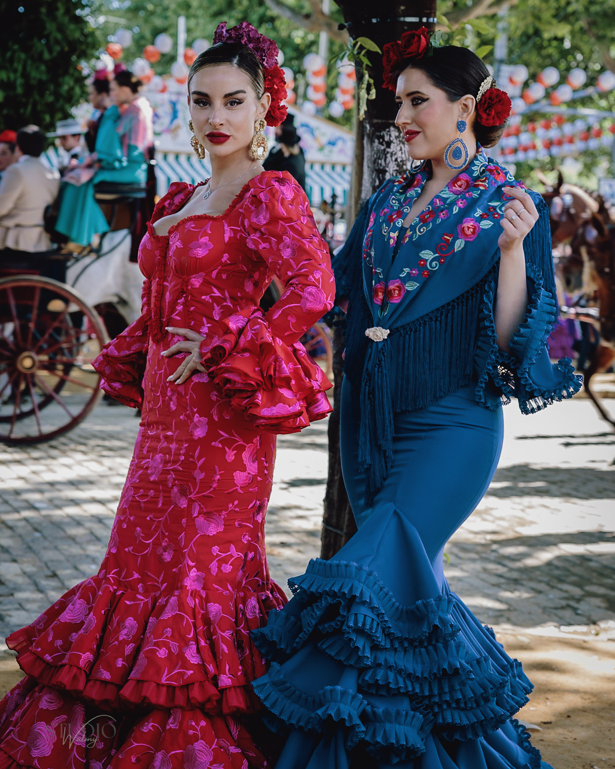 Sesión de fotos en feria de Abril de Sevilla. Inicio