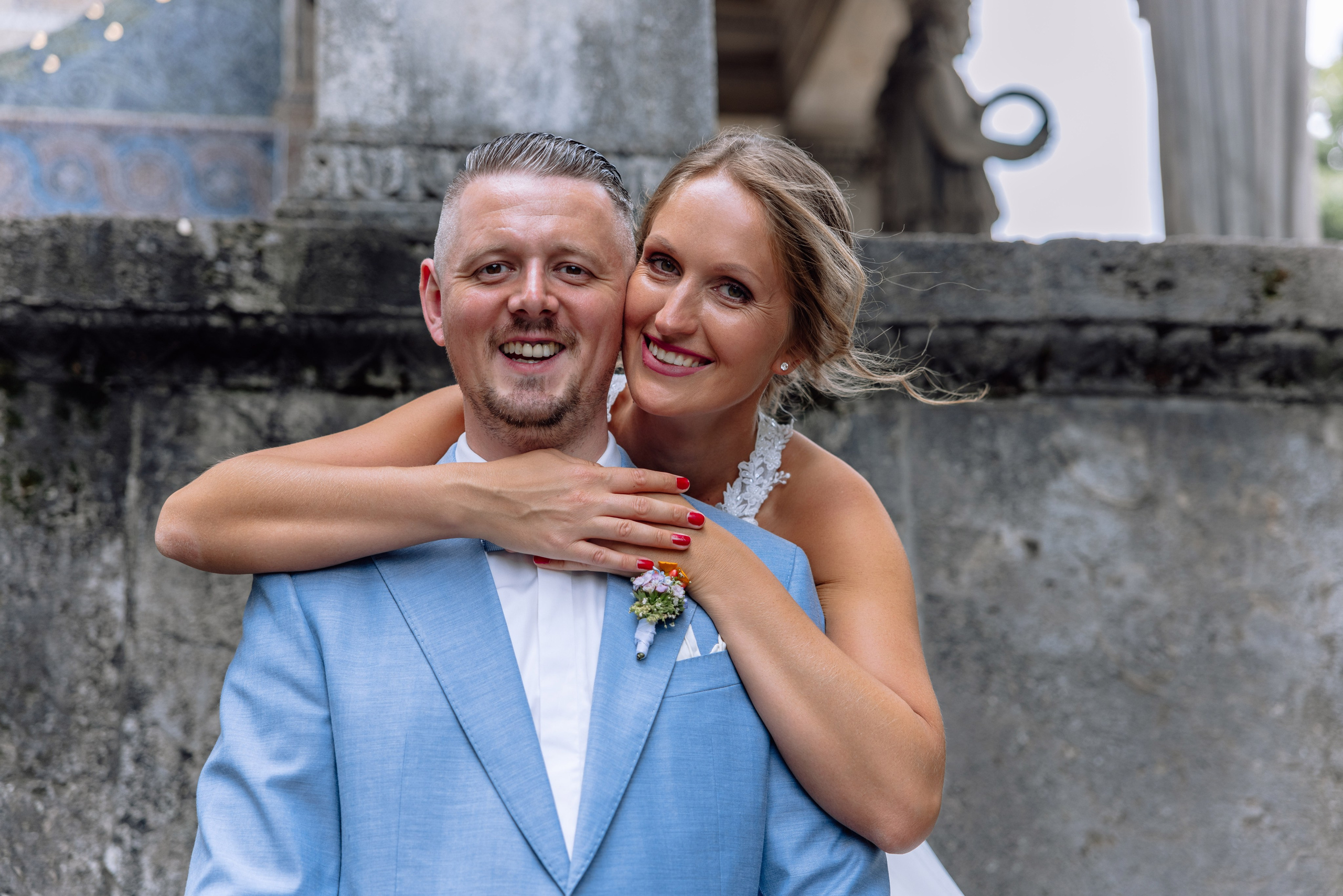 Sandra und Kevin: Standesamt Unterföring und Friedensengel. Hochzeitsfotograf München Taufe Familienfotograf Tanja Mauke