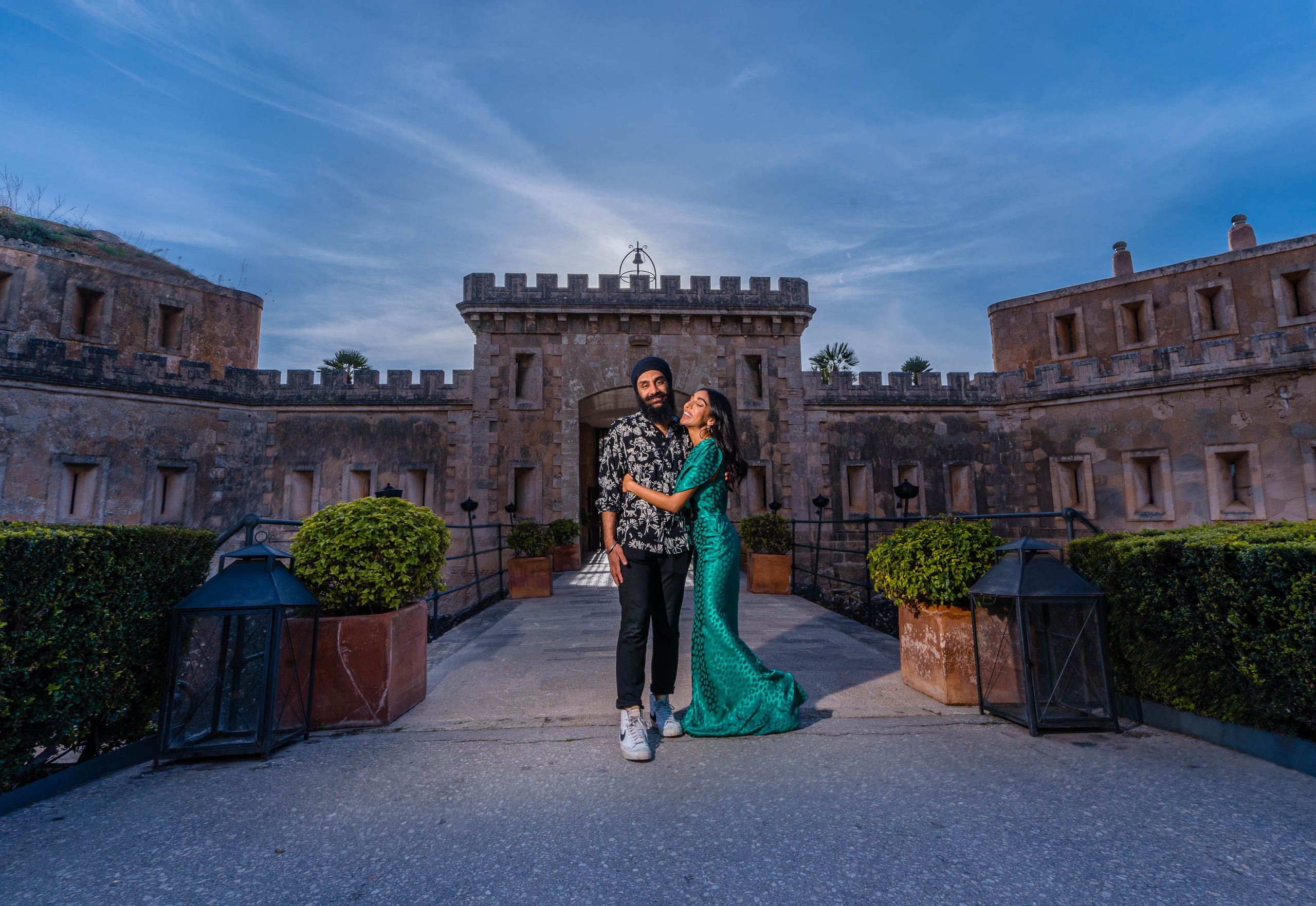 Photo Session at Cap Rocat Wedding Venue with a couple from the USA