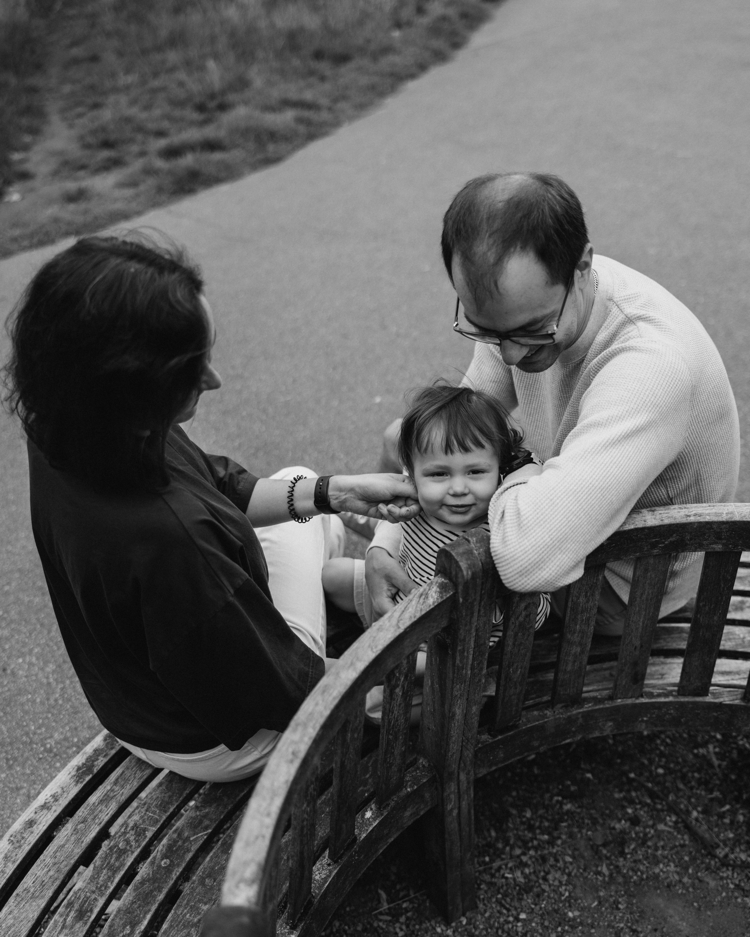 Milena with parents (Greenwich Park). Anastasia Klink, Photographer in London