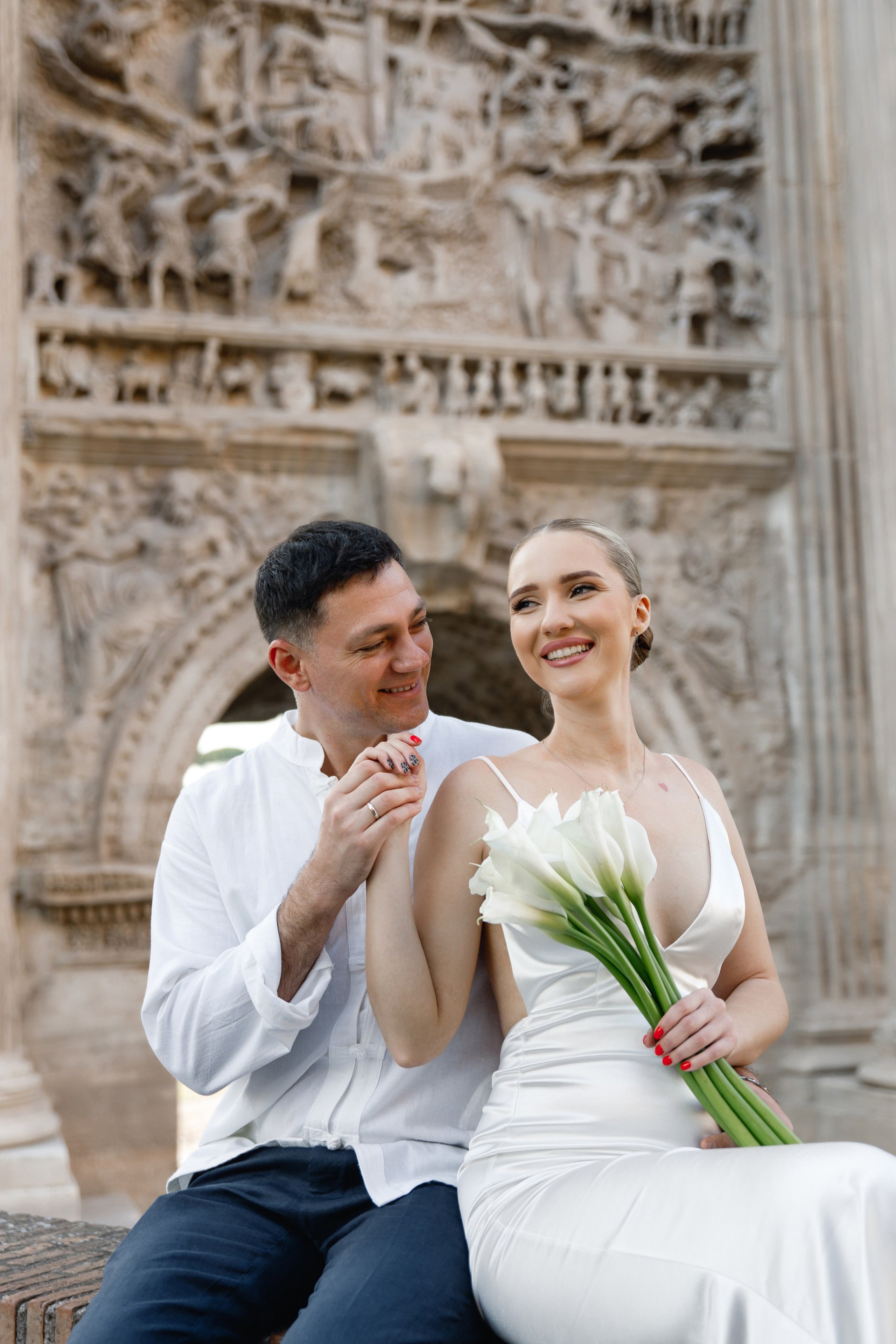 Elopement in Rome. Wedding Photographer Rome Tuscany Como Sicily Puglia Amalfy Italy- Oksana Savenchuk