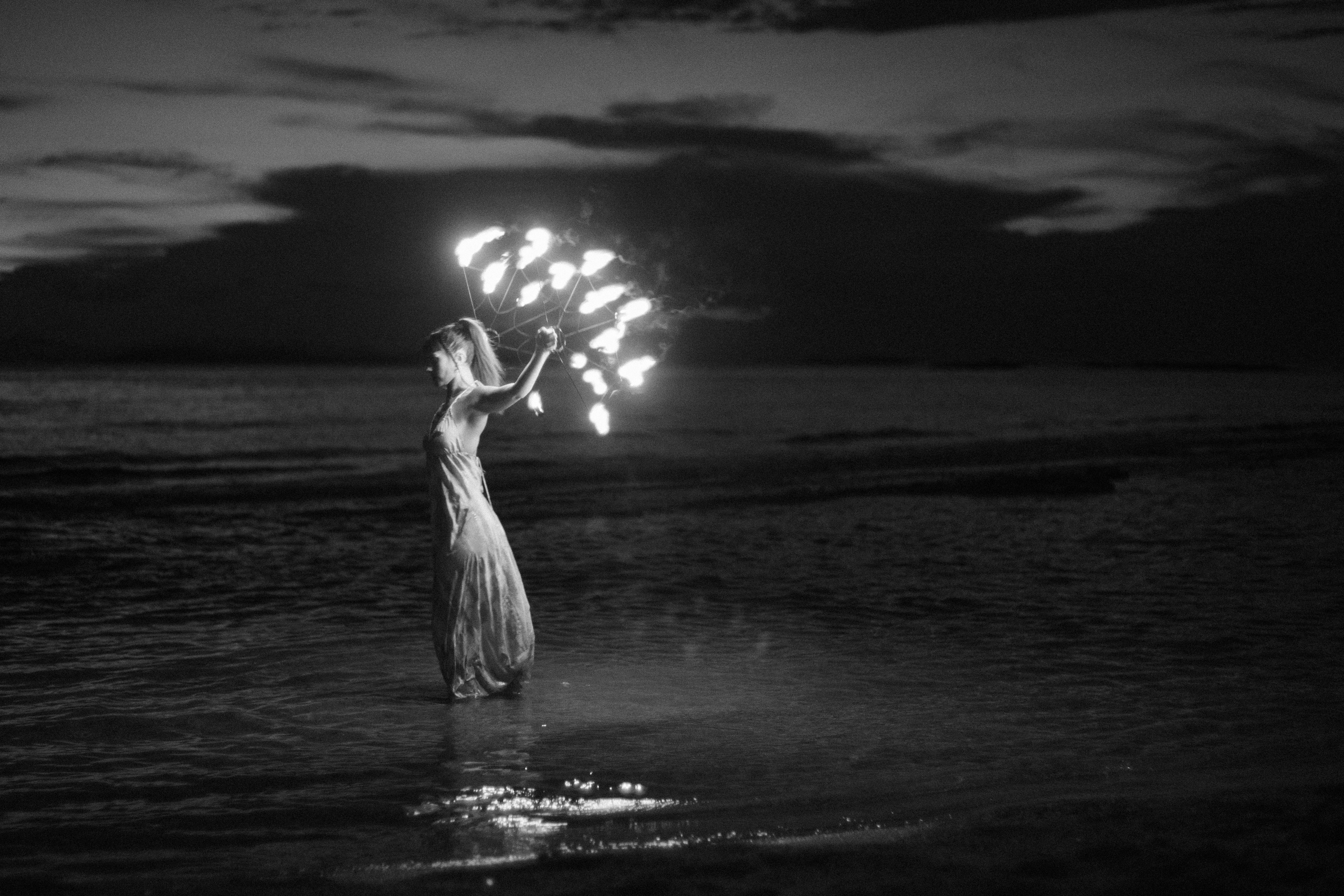 Jana the Fire dancer. Photographer in Greece Kristina