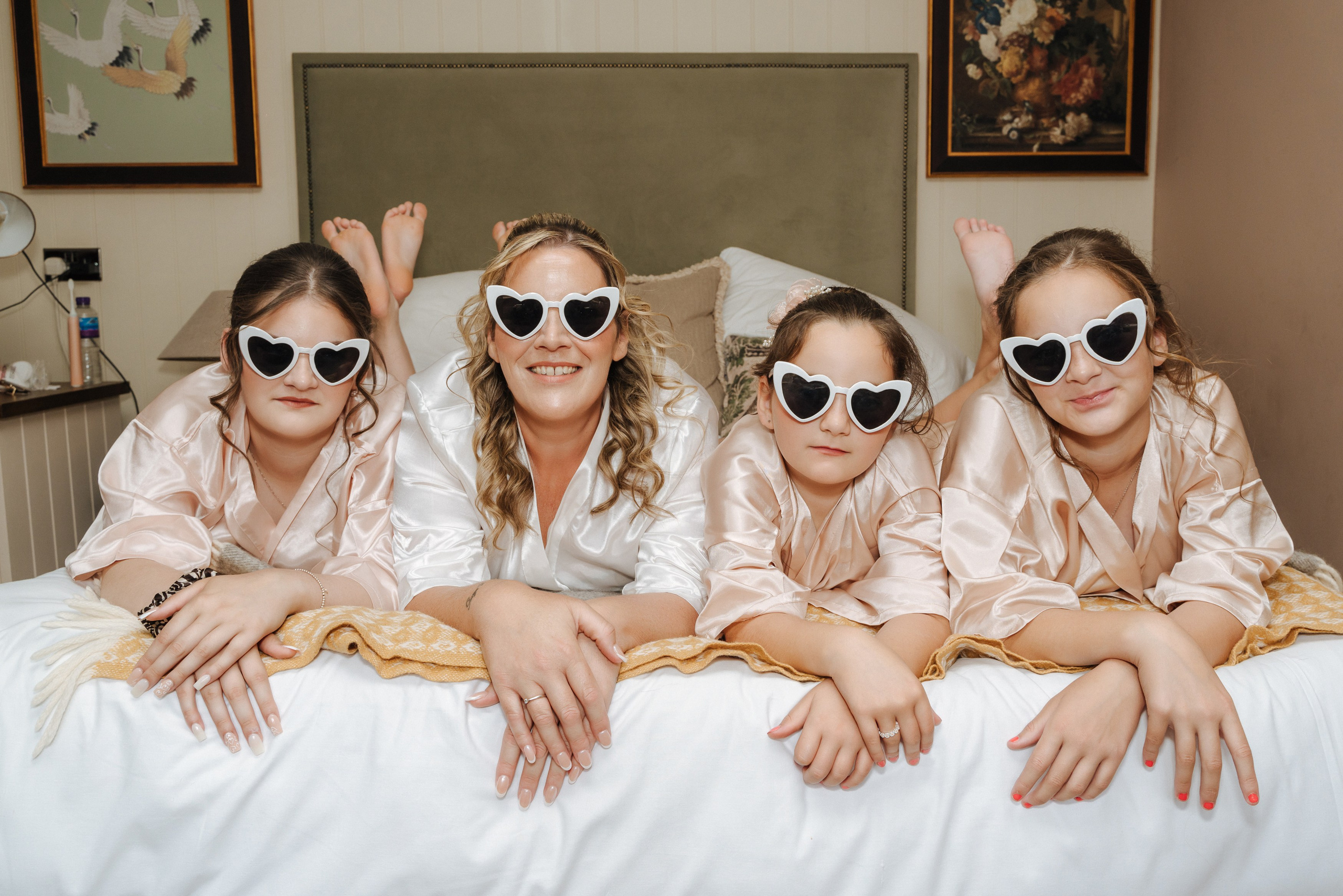 bride and bridesmaids, wedding photography in Reading