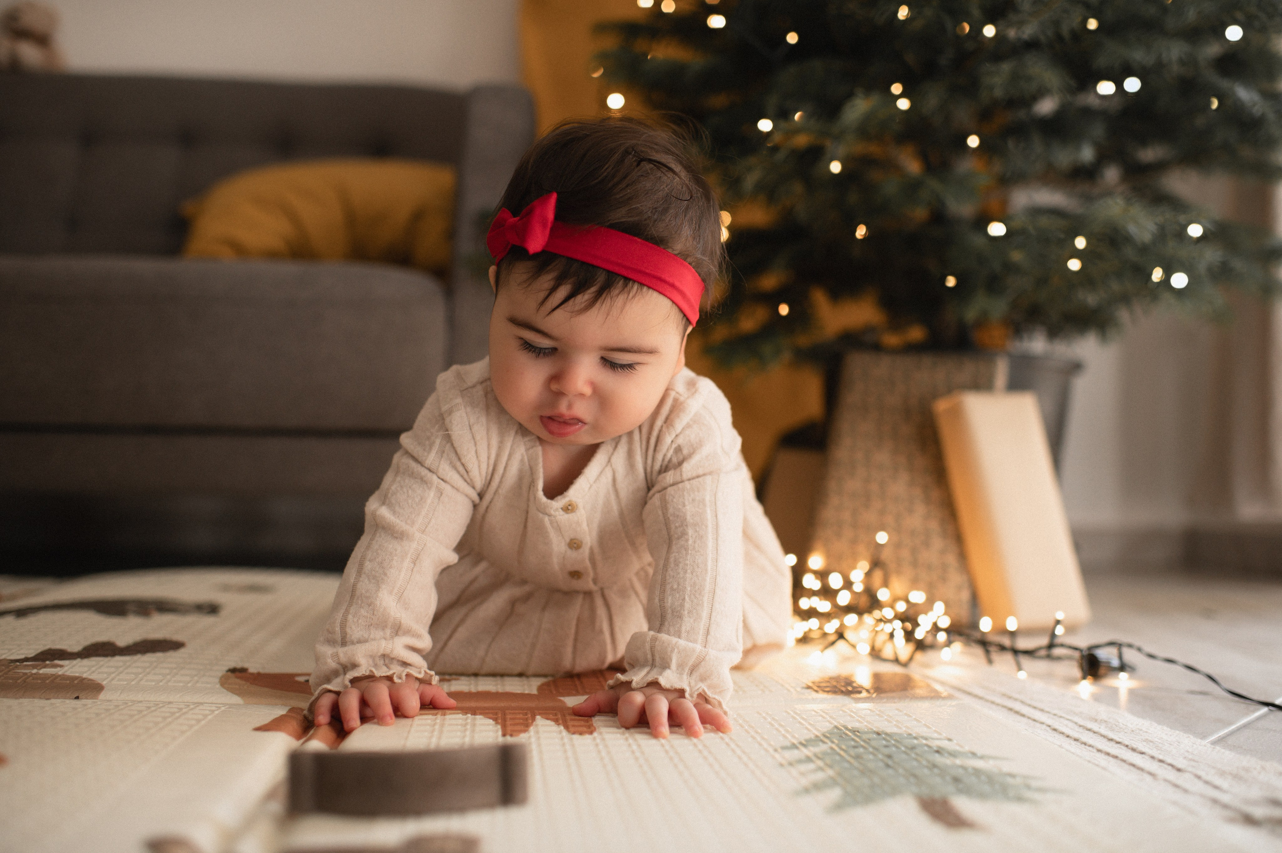 First Christmas. Family, children, portrait, and event photography in Thessaloniki
