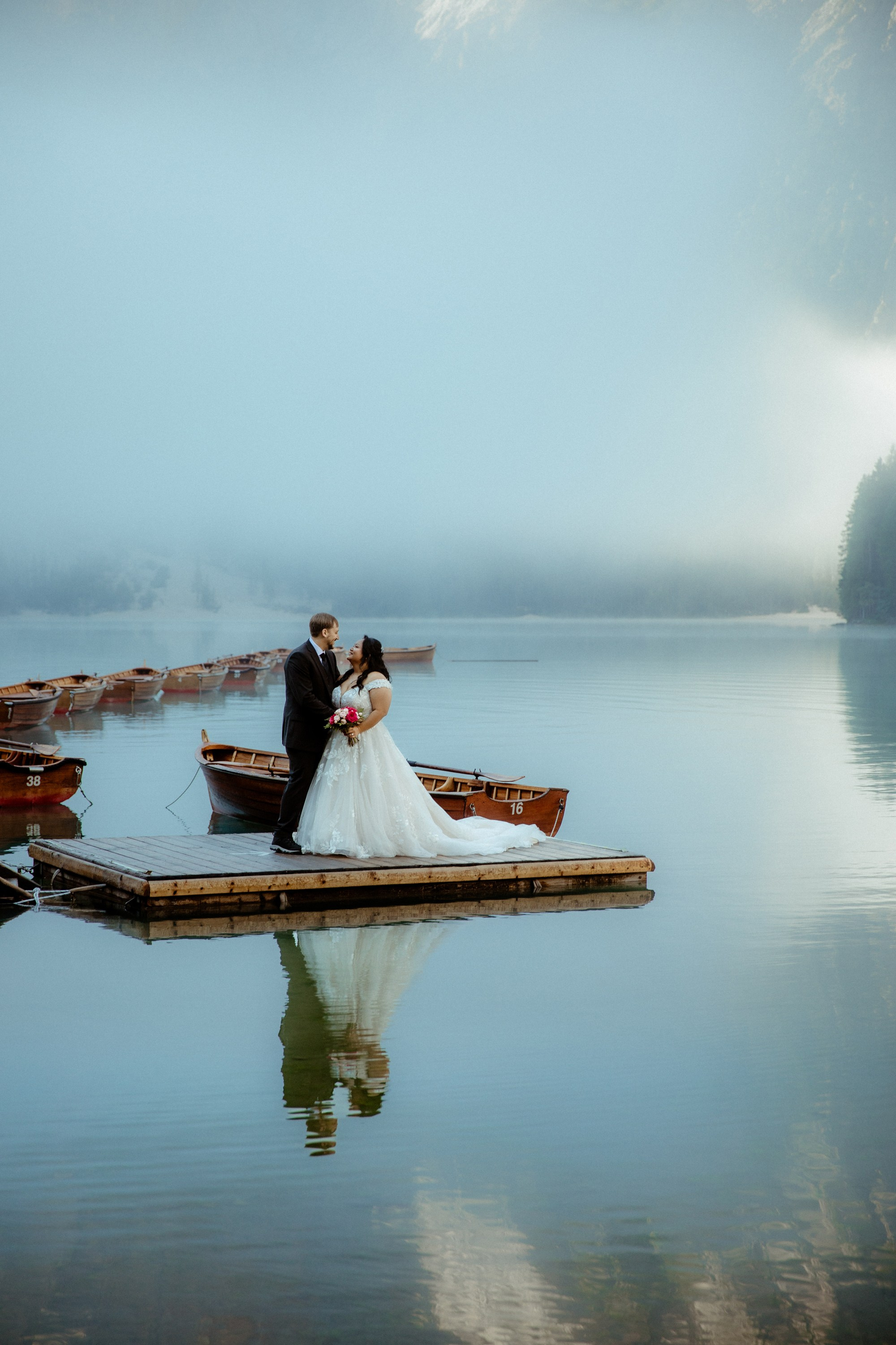 Secret Dolomites elopement at Lago di Braies & Cadini di Misurina | Best place to elope in Italy. Iceland elopement photographer & videographer
