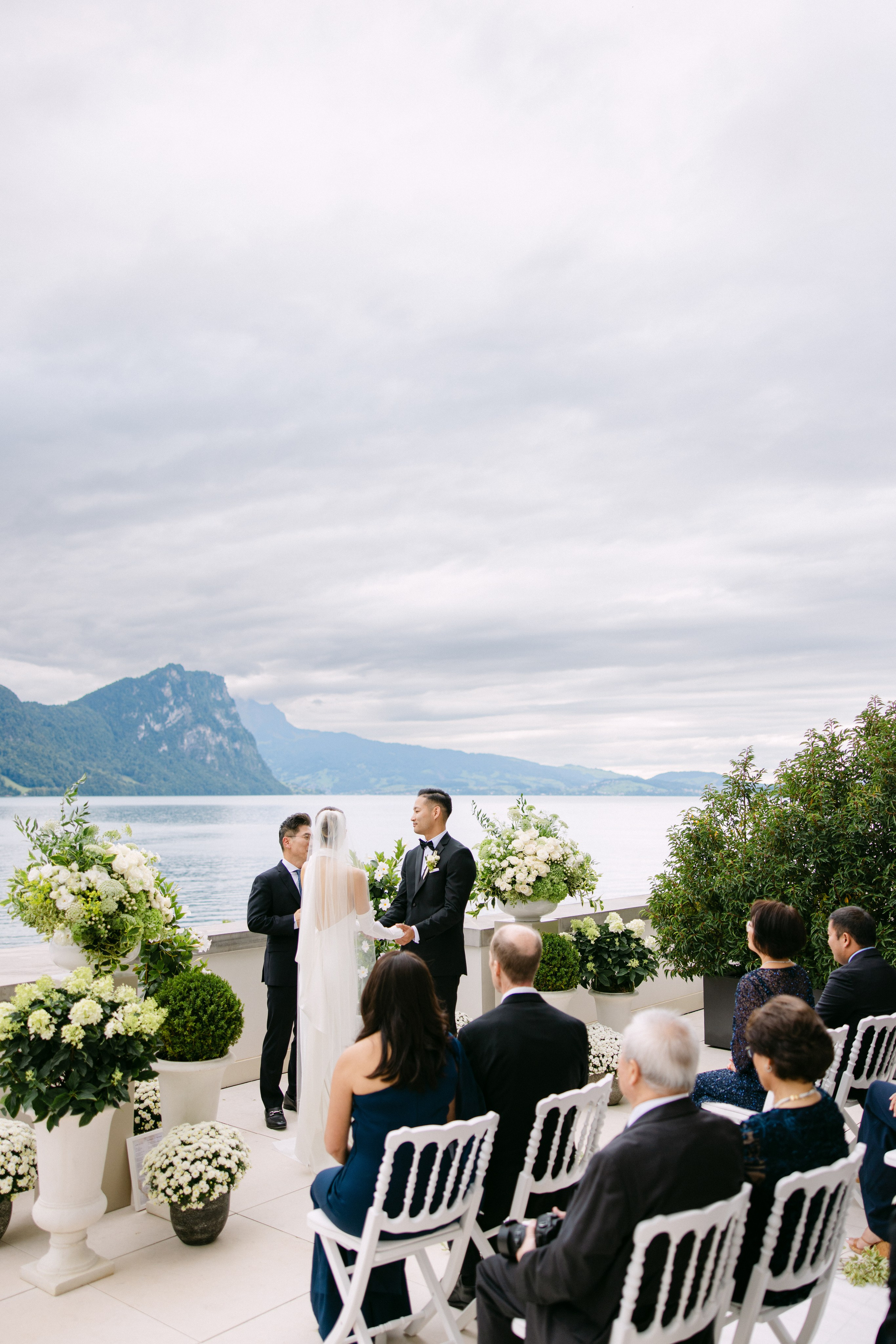 Intimate wedding at Parkhotel Vitznau on Lake Lucerne. Wedding and Family Photographer Switzerland and Italy. Valeria Diaz